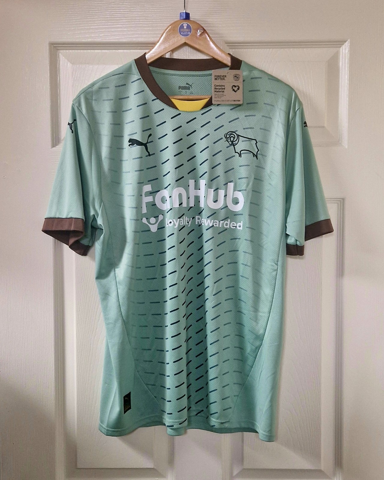 DERBY COUNTY AWAY FOOTBALL SHIRT JERSEY 2024/25  - ADULT LARGE - BRAND NEW TAGS  for sale on Ebay
