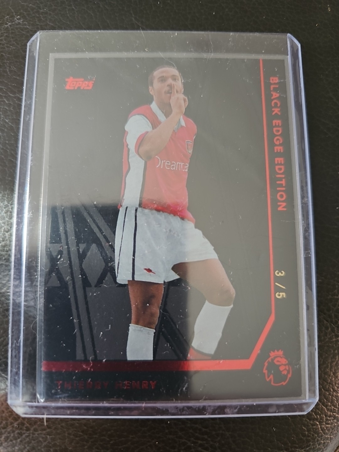 Thierry Henry Black Edge Edition 3/5 Numbered Arsenal topps premier league card for sale on Ebay