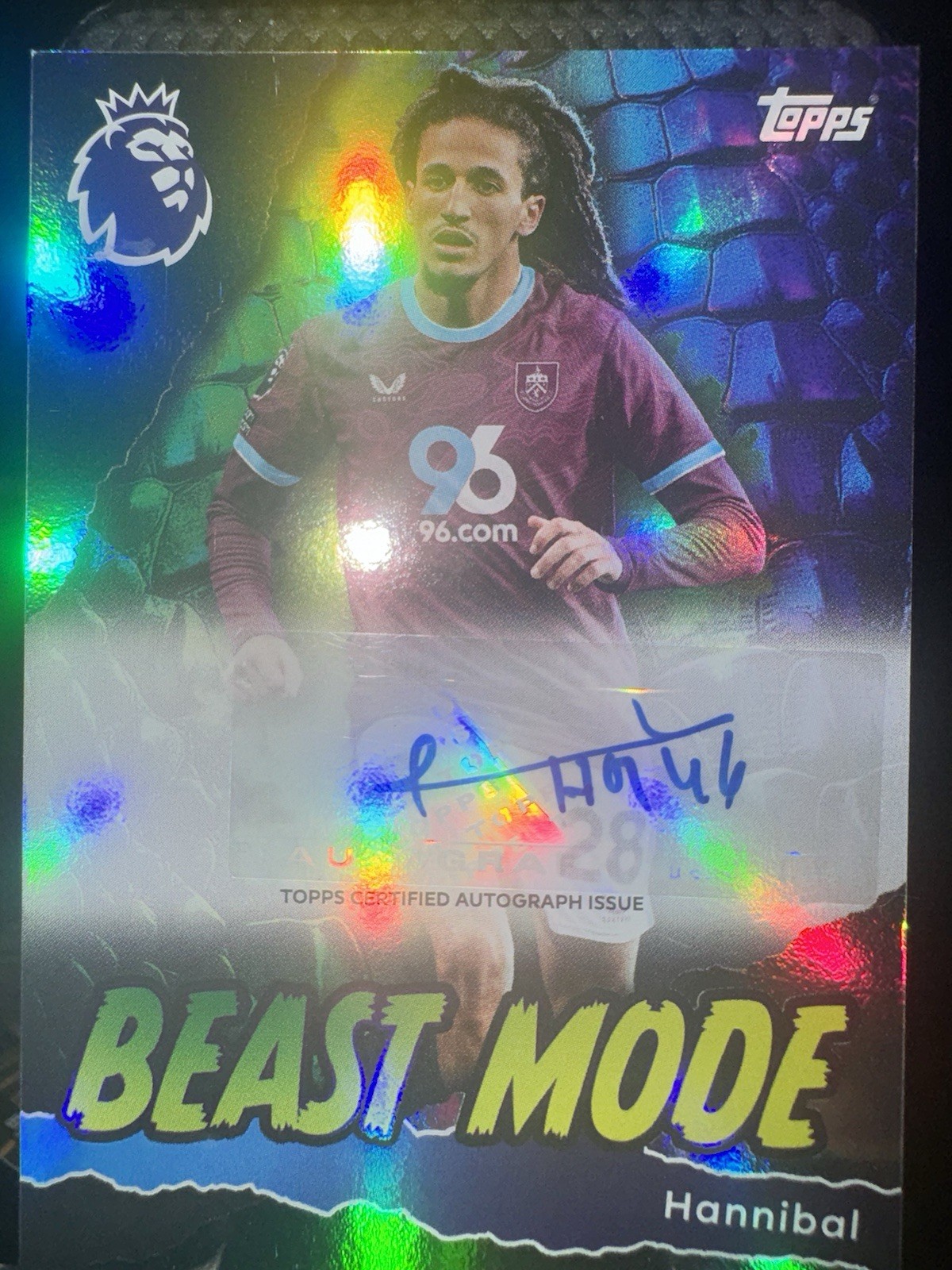 Hannibal Burnley Beast Mode Autograph Topps Premier League 2026 for sale on Ebay