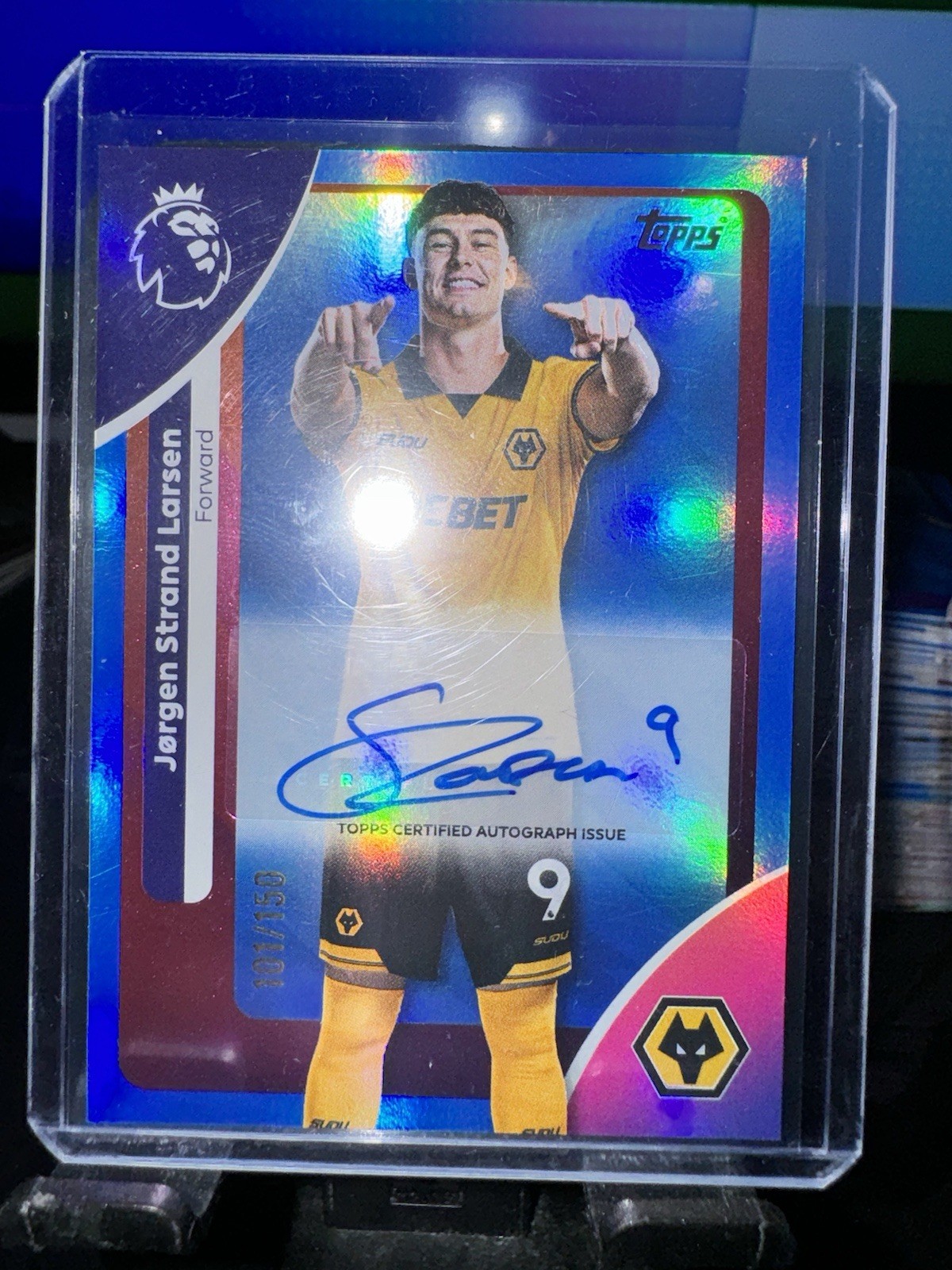 Topps Premier League 2025/2026 Jorgen Strand Larsen Auto /150 Wolves Autograph for sale on Ebay