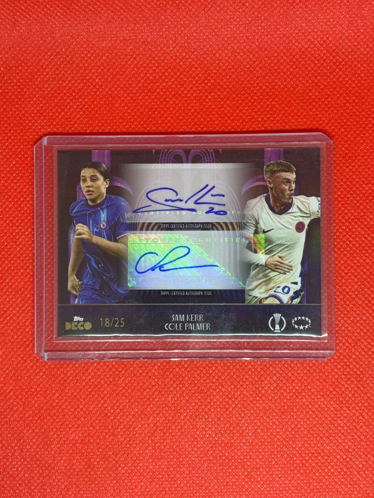 Topps Deco UEFA 2024- Dual Auto Cole Palmer/Sam Kerr /25 - Chelsea for sale on Ebay