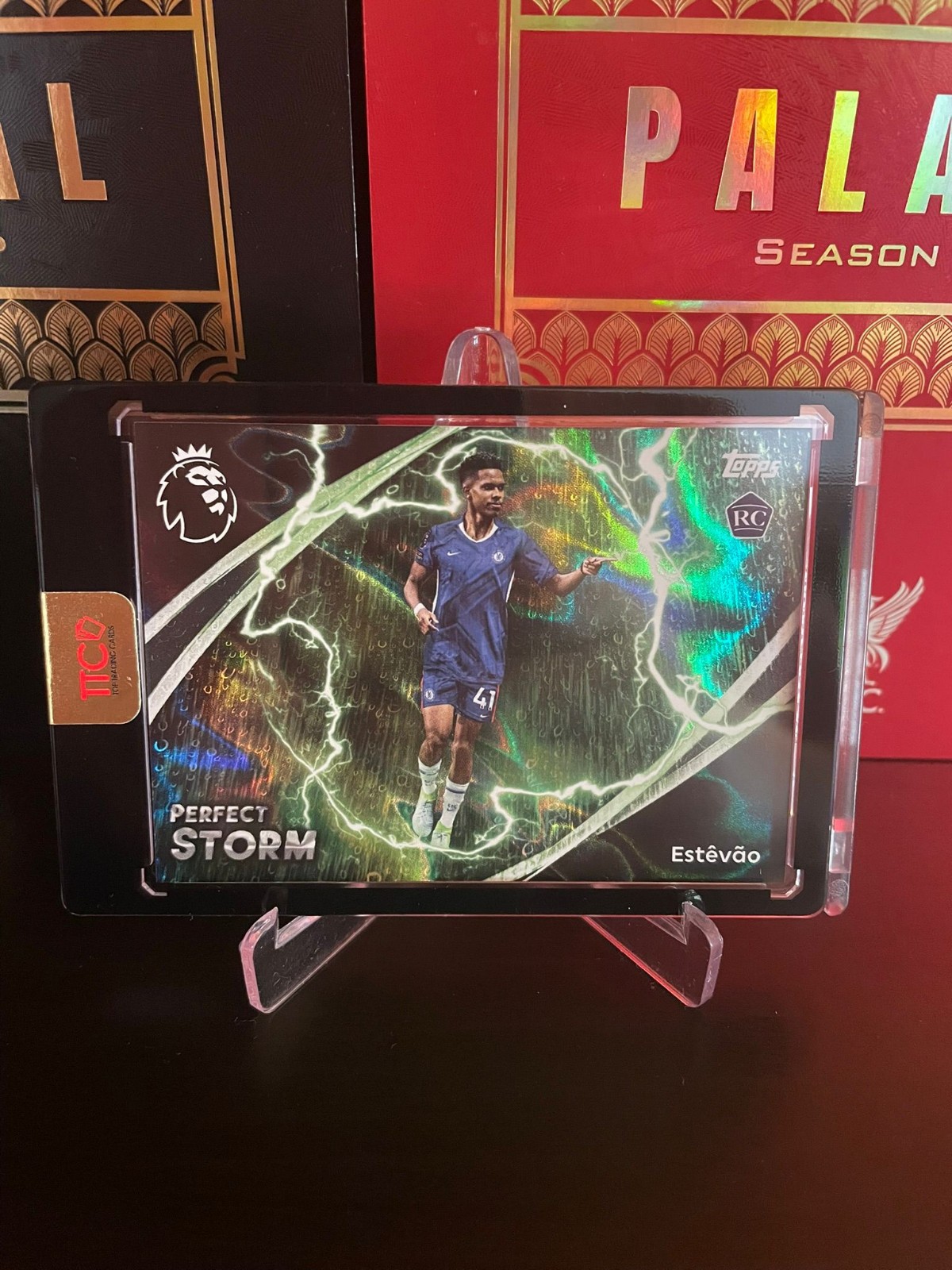 Topps Premier League 24/25 Perfect Storm Estevao RC Chelsea FC Case Hit SSP for sale on Ebay