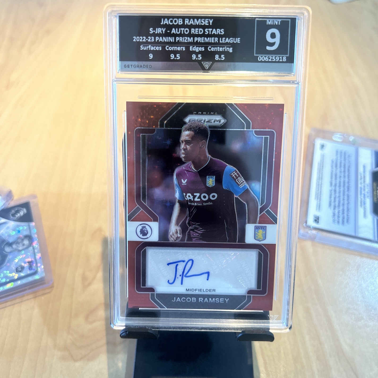 Panini Prizm 2022-23 Premier League Red Star Jacob Ramsey Auto Aston Villa  for sale on Ebay