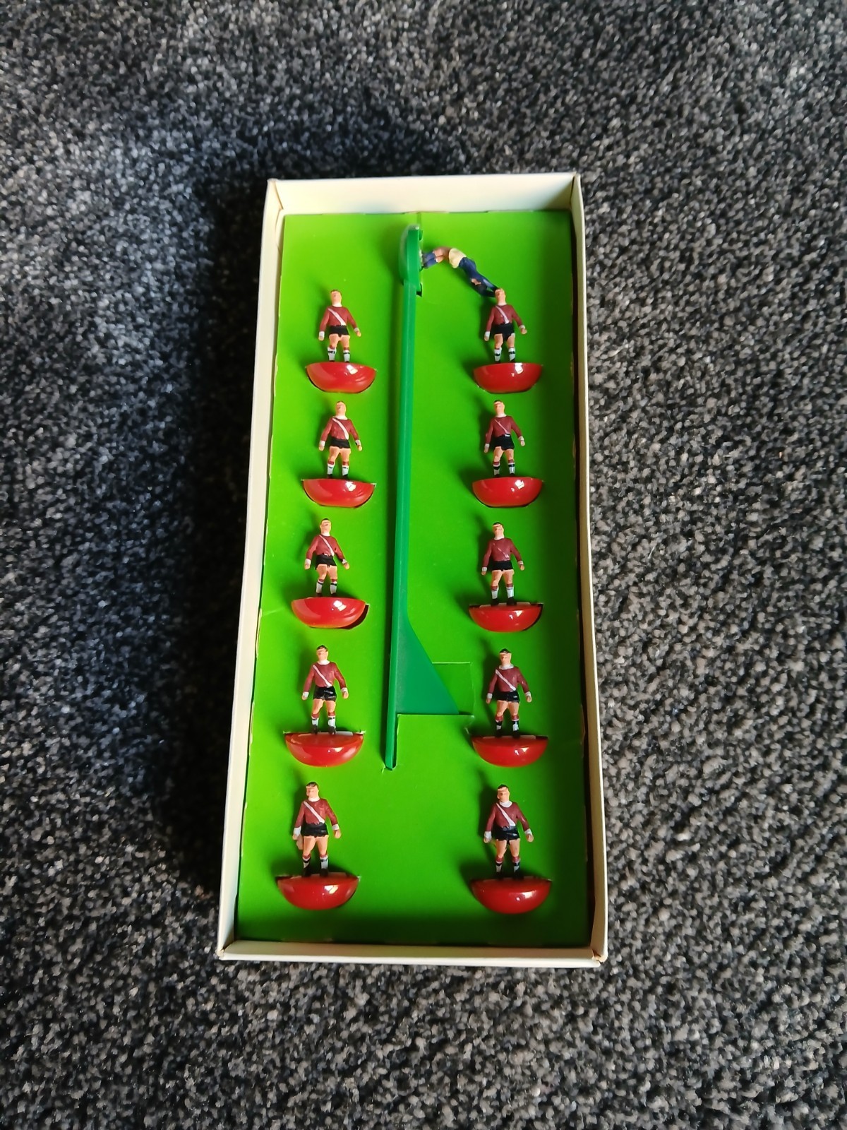 Clydebank Subbuteo Team Ref 73. Very rare red disc and red base combination. for sale on Ebay