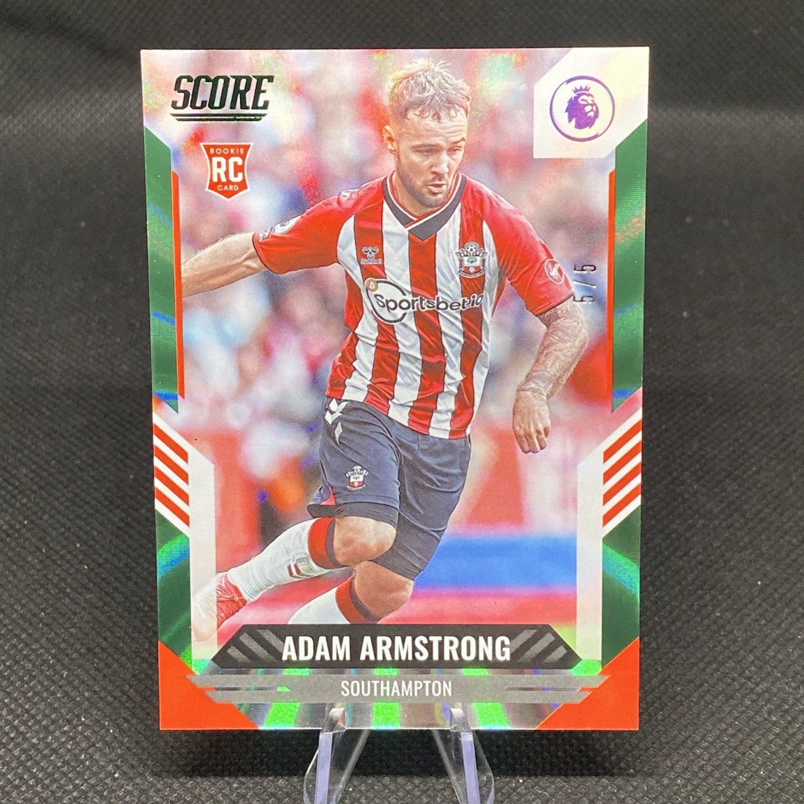 2021-22 Panini Score Premier League Adam Armstrong Green 5/5 Southampton RC for sale on Ebay