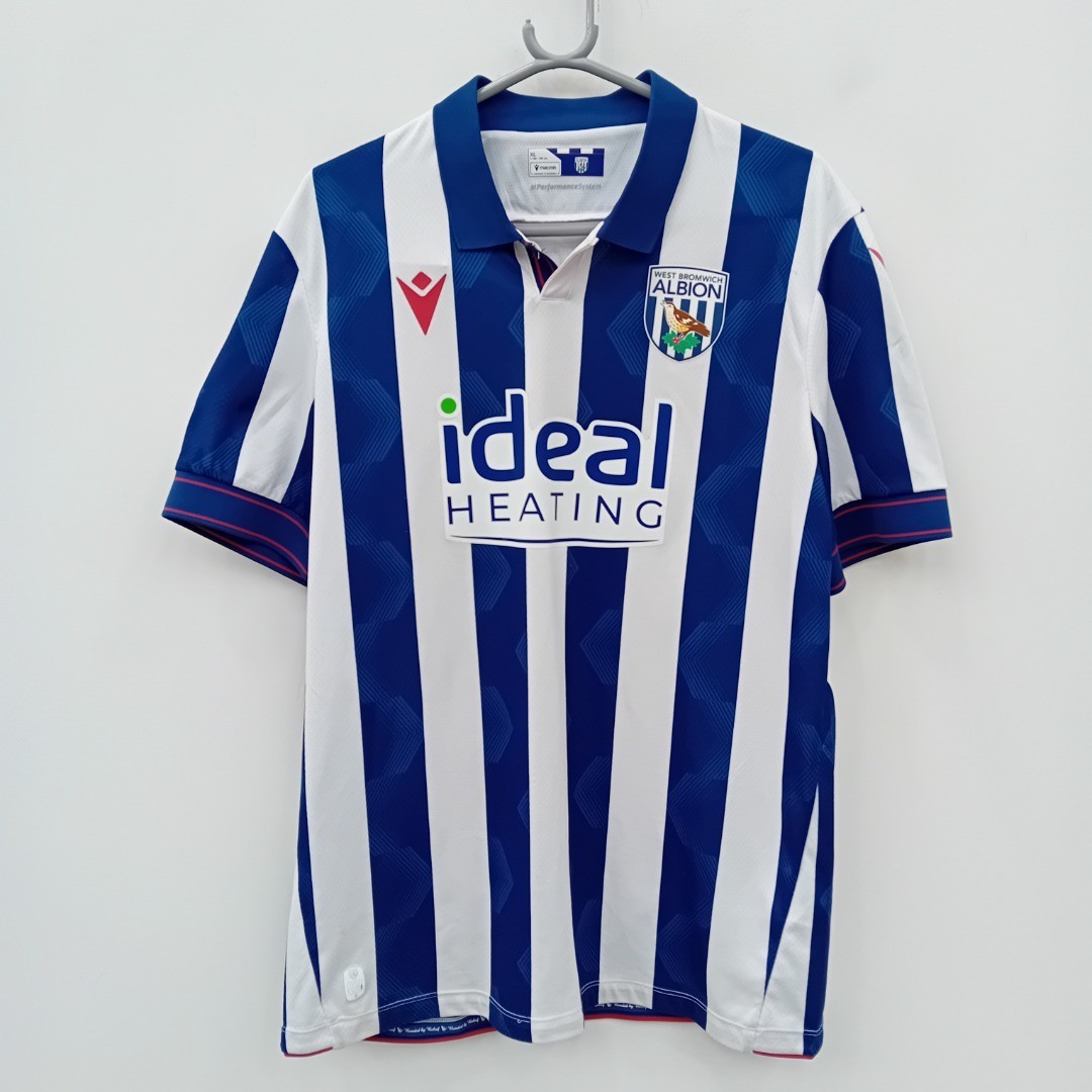 Macron West Bromwich Albion 23/24 Home Shirt Fellows #31 Signed XL Mens FLT26-TT for sale on Ebay