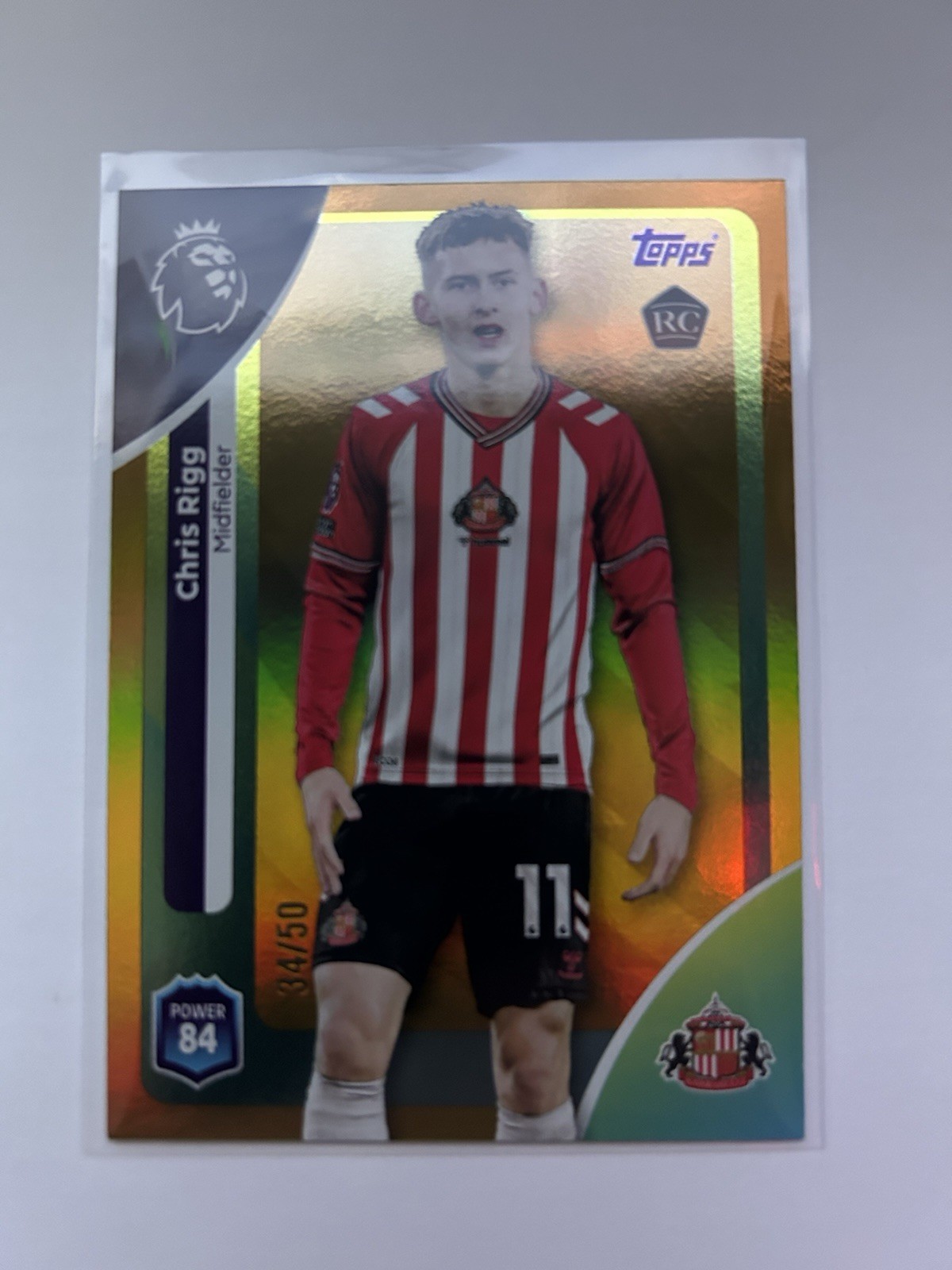 2026 Topps Premier League Chris Rigg Rookie /50 Sunderland for sale on Ebay