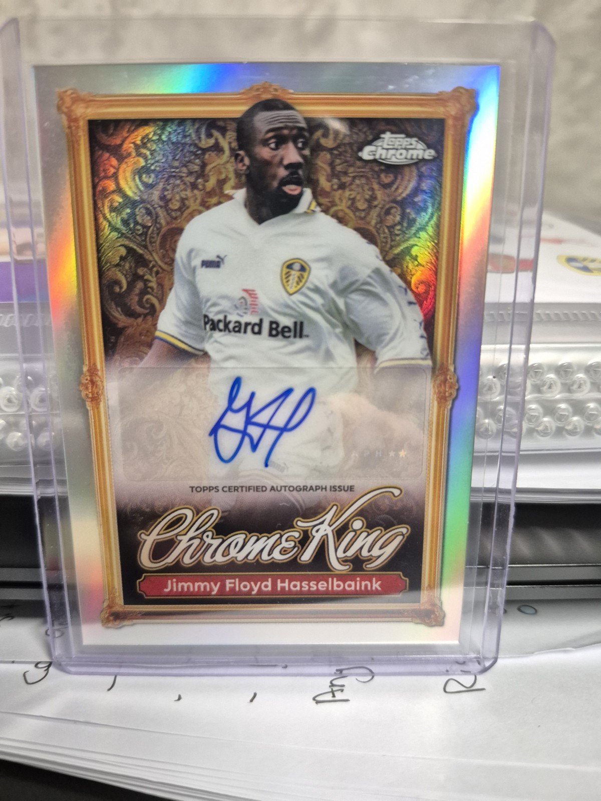 Topps Premier League 25 26 Jimmy Floyd Hasslebank Leeds Auto Chrome King for sale on Ebay