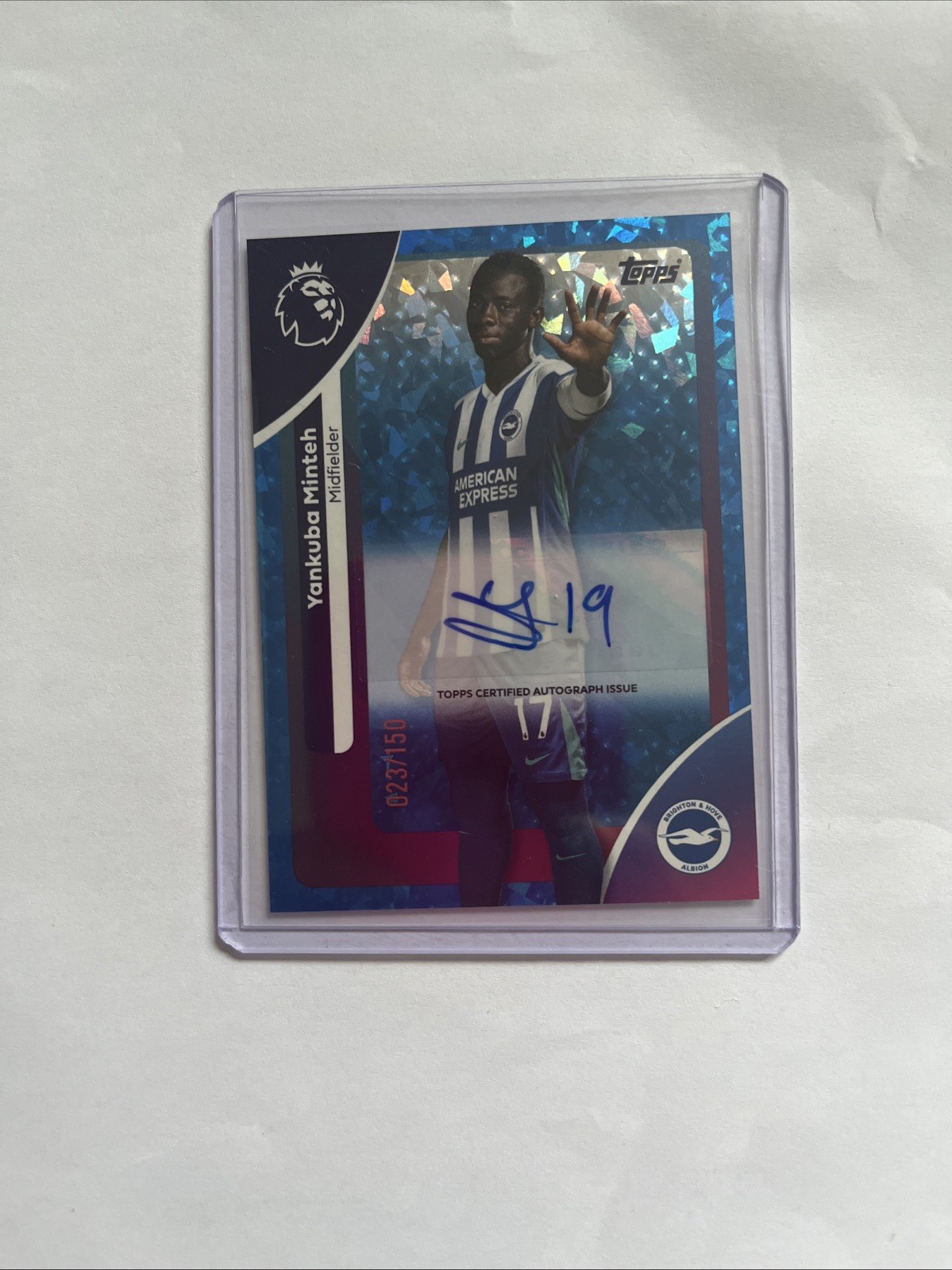 Topps Premier League 2026 Yankuba Minteh Brighton & Hove Albion Auto 23/150 for sale on Ebay