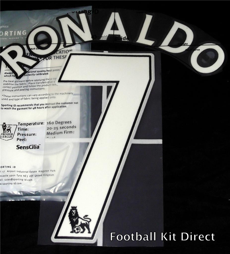 Official Manchester United Ronaldo 7 Name/Number Set Football sporting ID 07-13 for sale on Ebay