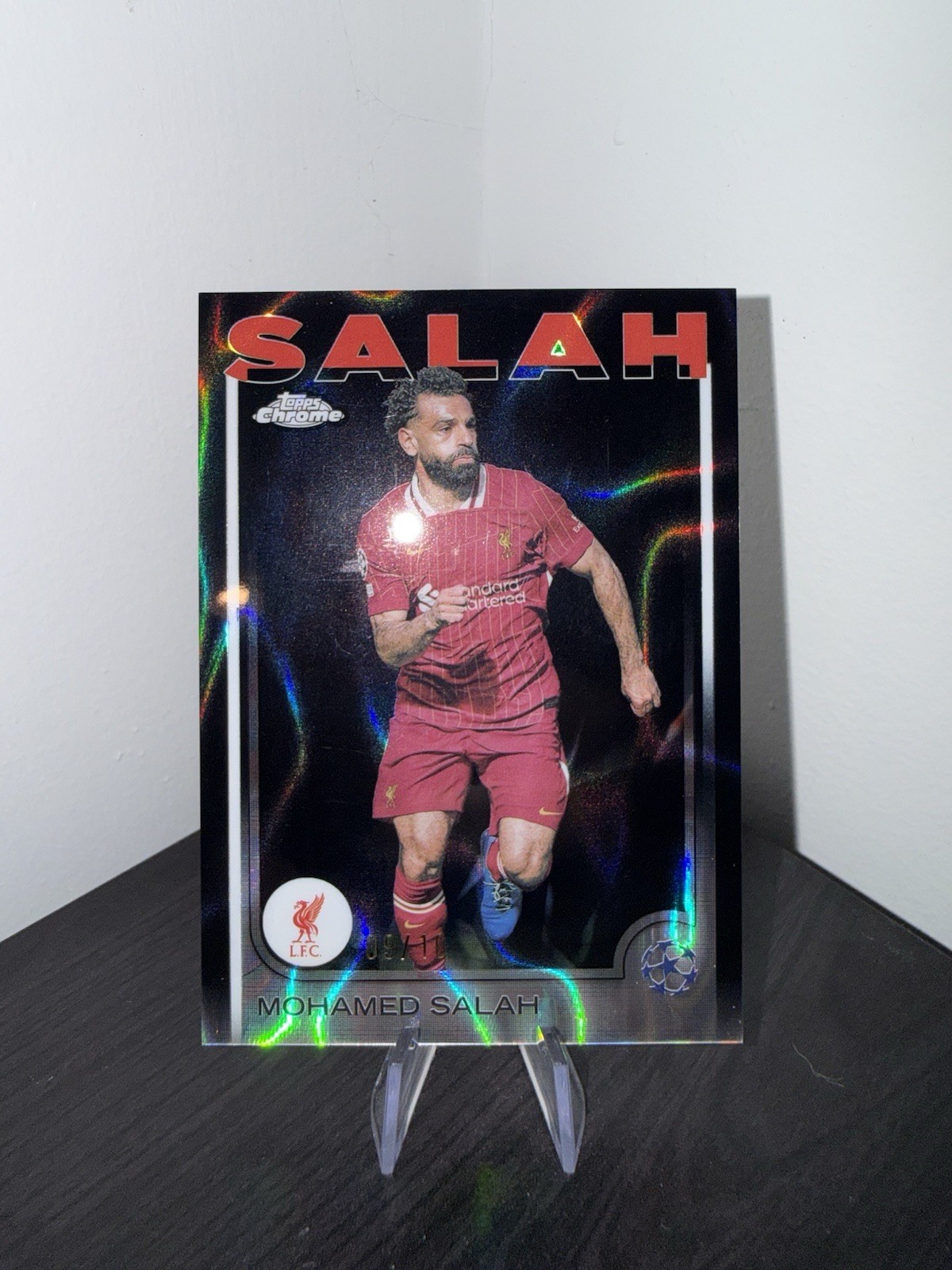 Topps Chrome Mo Salah Liverpool 2024-25 9/10 for sale on Ebay