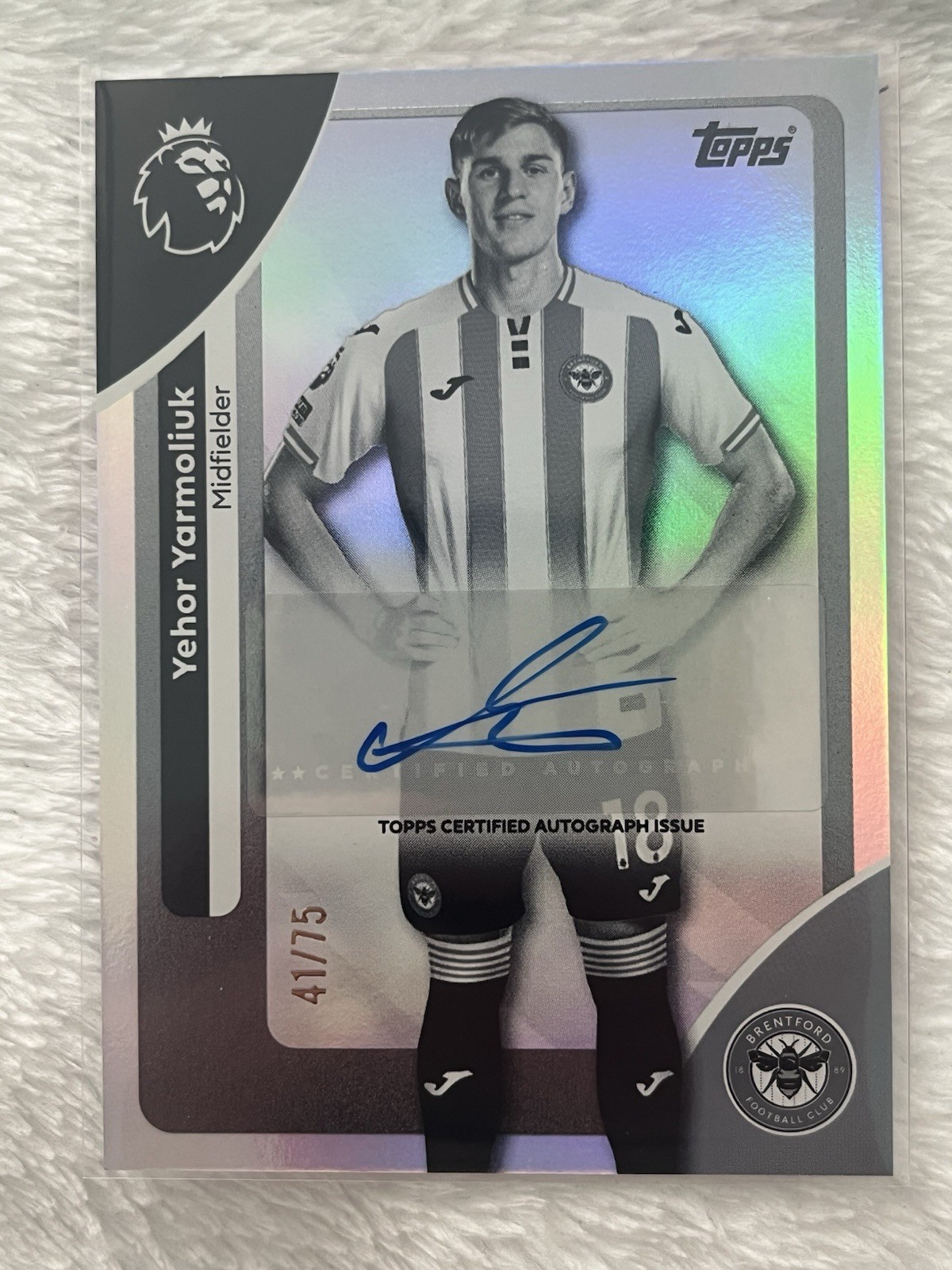 Yehor Yarmolyuk Auto /75 & Topps 2026 Premier League Brentford Bundle for sale on Ebay