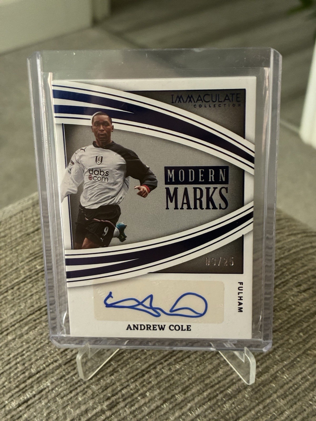 Andrew Cole Auto /25 Fulham Modern Marks 2022-23 Panini Immaculate Collection for sale on Ebay