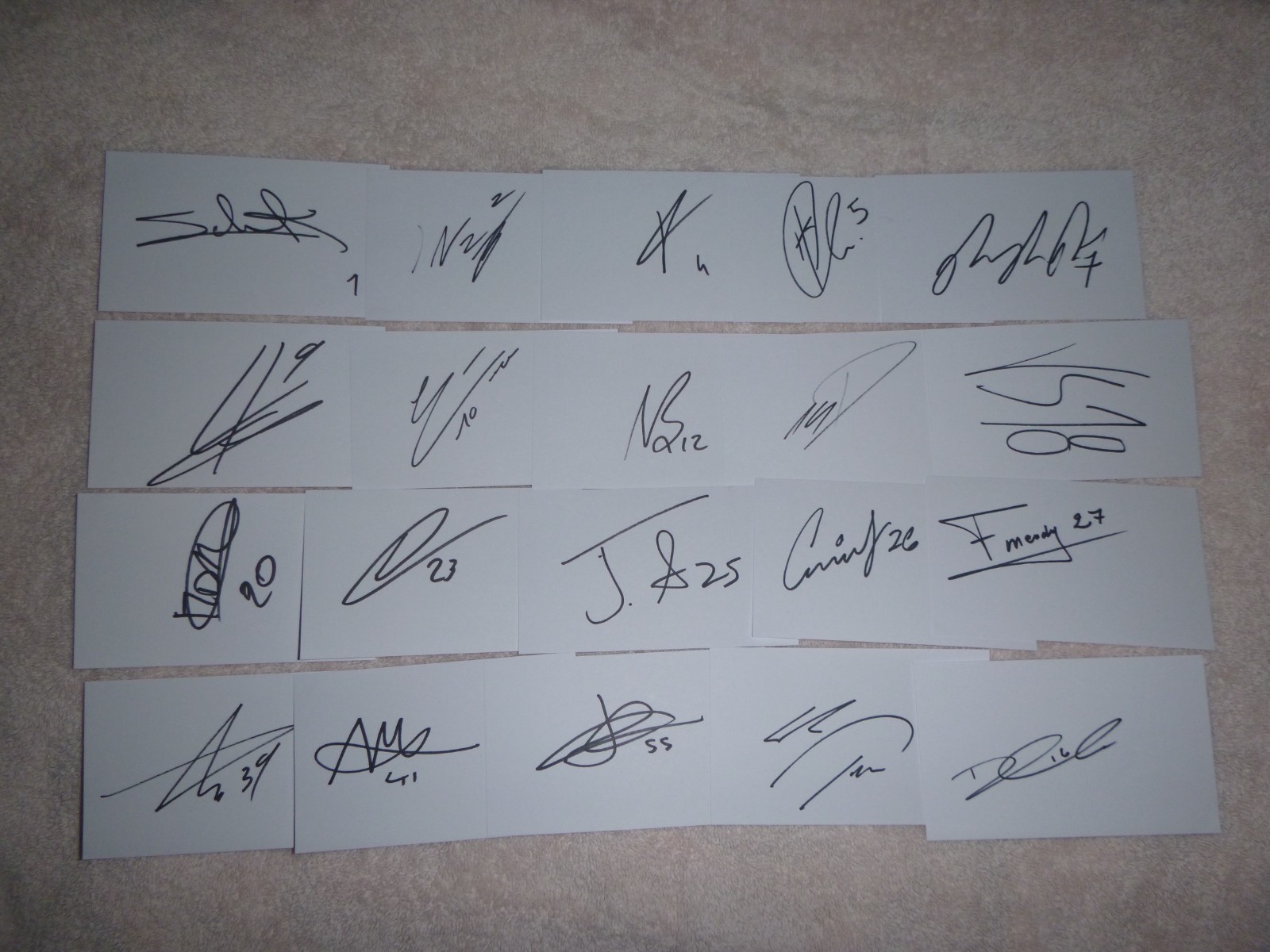 20 Signed white cards Watford FC 2025/26 Baxter Kayembe Mendy Wiley Semedo ++++ for sale on Ebay