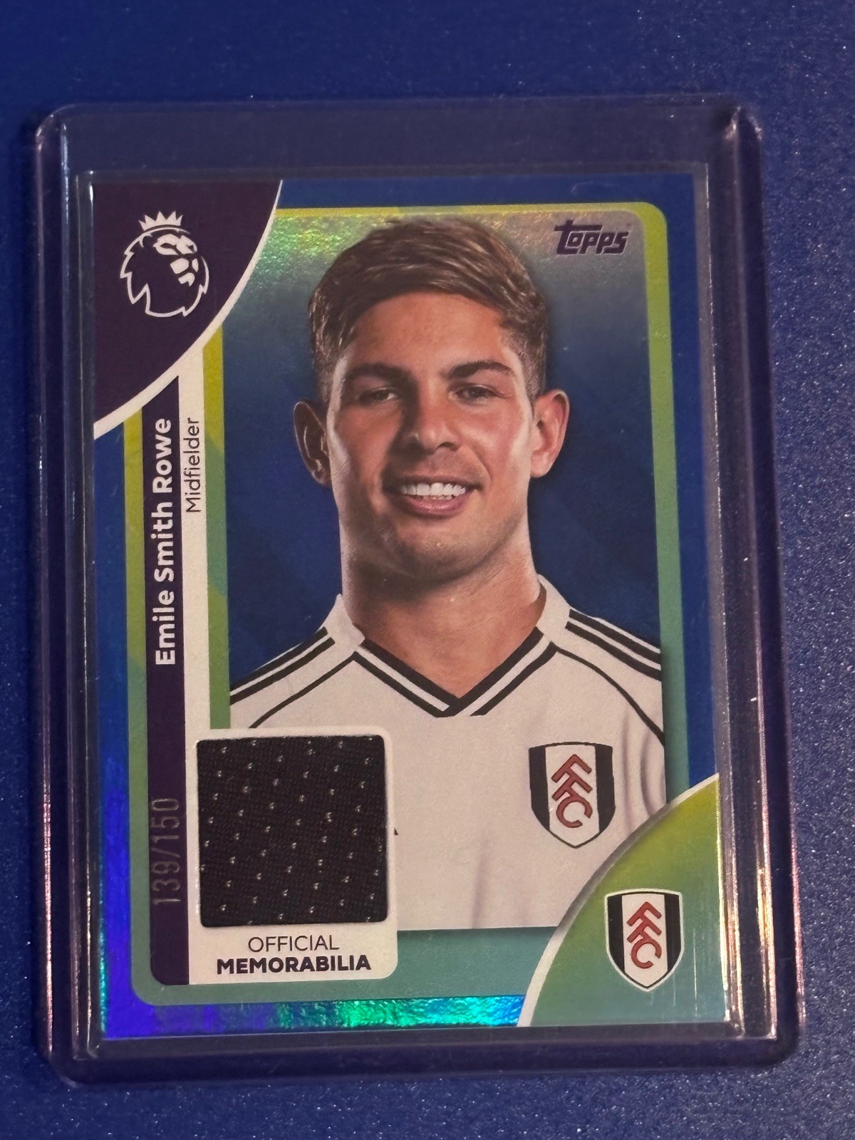 Emile Smith Rowe Player worn relic numbered 139/150 Topps - Fulham for sale on Ebay
