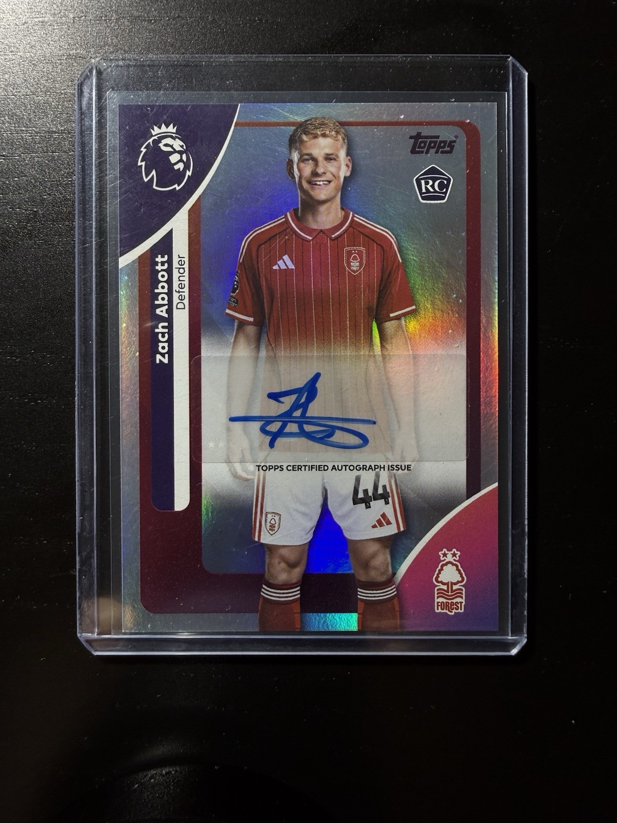 Topps 2026 Premier League Zach Abbott Rookie Auto Nottingham Forest for sale on Ebay