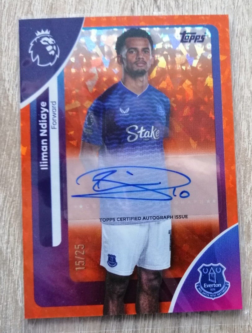 Topps Premier League 2026 Iliman Ndiaye Auto /25 Everton FC Rare Autograph Card for sale on Ebay