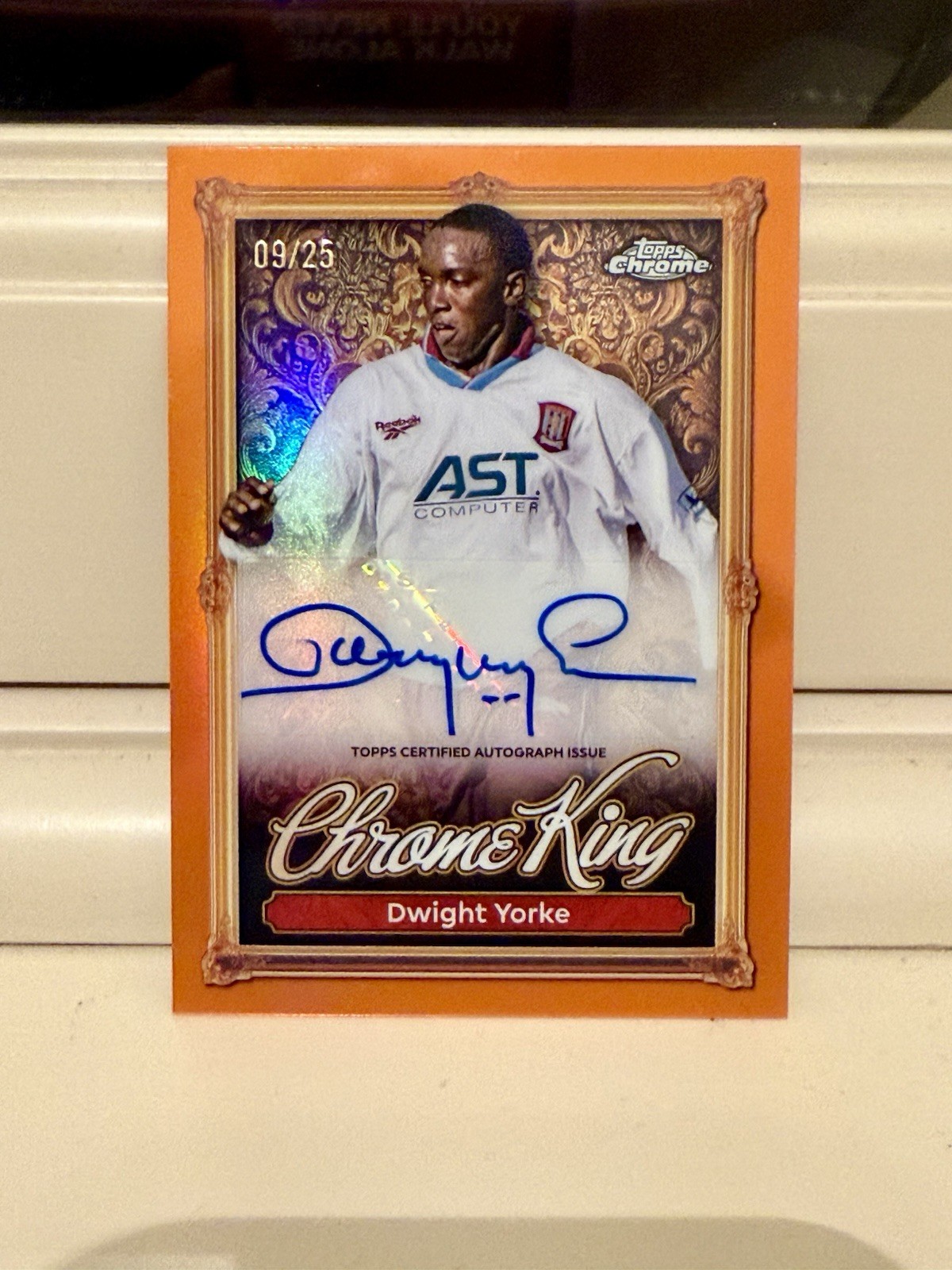 Topps 2026 Premier League Dwight Yorke Aston Villa Chrome King Auto /25  #9  for sale on Ebay
