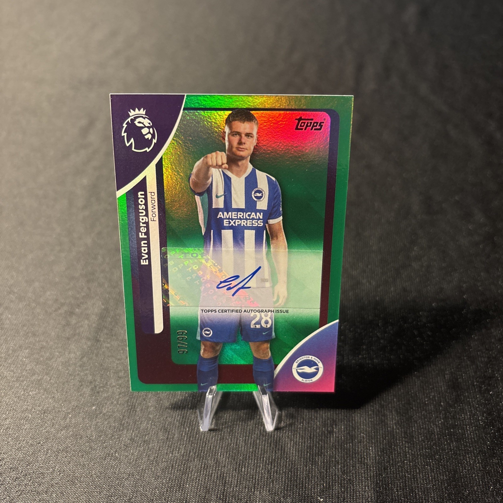 Topps Premier League 2026 Evan Ferguson Autograph Auto Brighton Green /99  for sale on Ebay