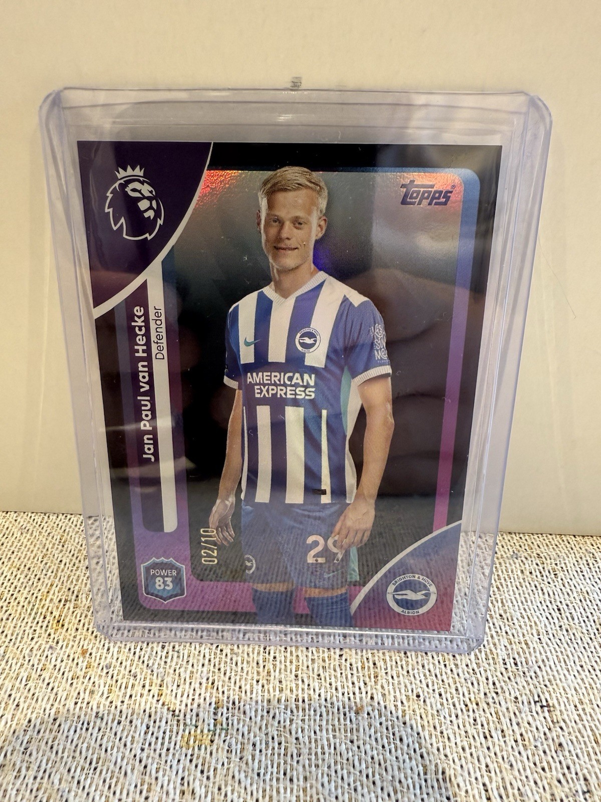 Jan Paul van Hecke Brighton Black /10 Topps Premier League 2025-26 for sale on Ebay