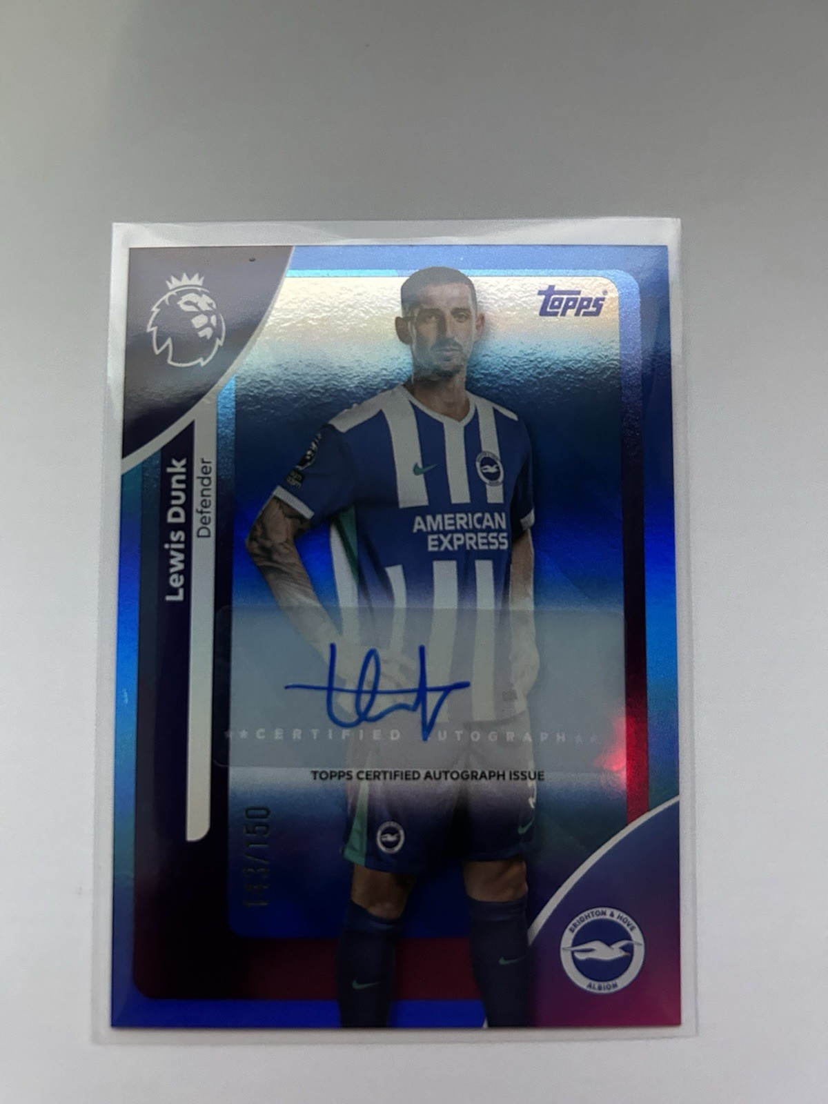 Topps 2026 Lewis Dunk Brighton Autograph Card /150 for sale on Ebay