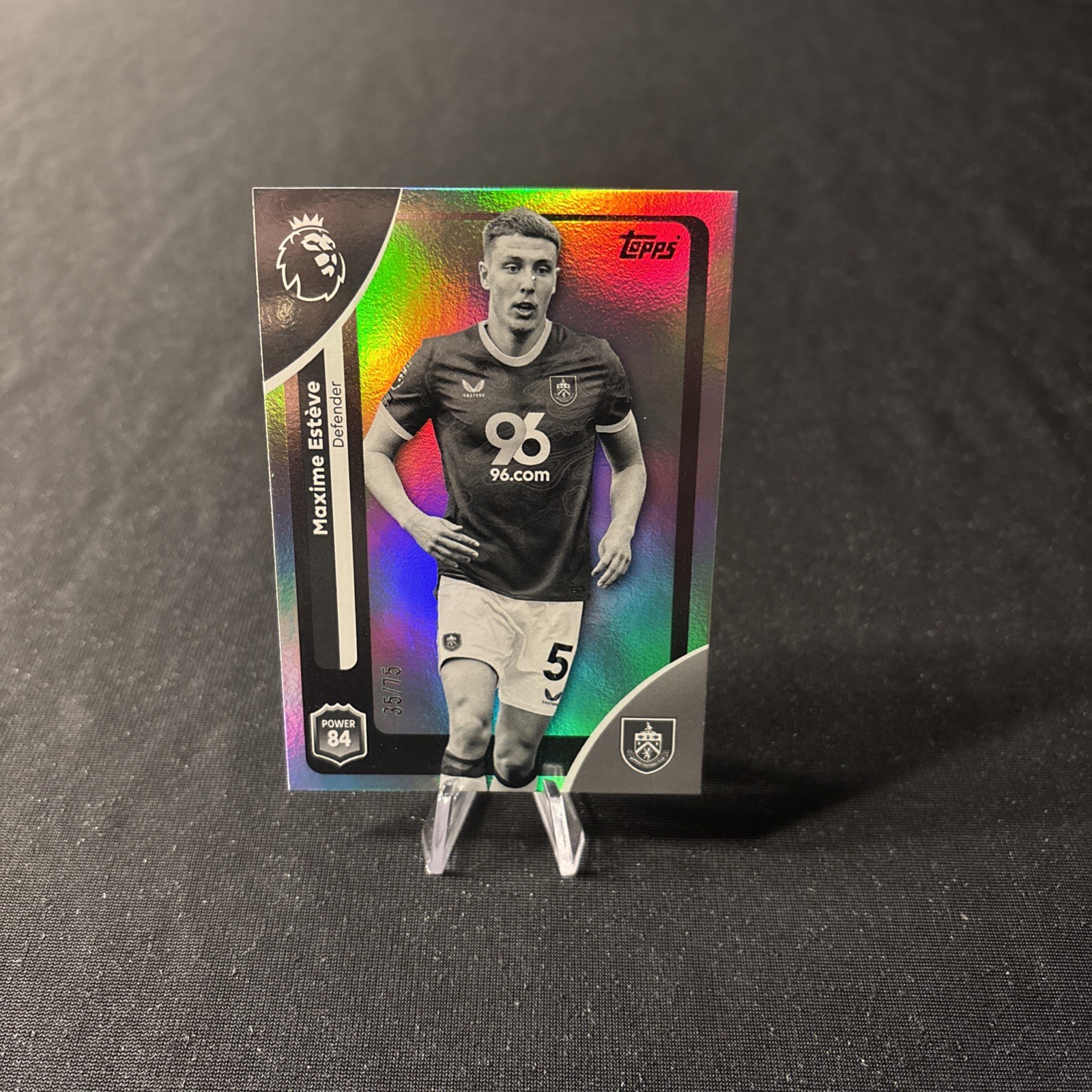 Topps Premier League 2026 B&W  Numbered Parallel /75 Maxime Esteve Burnley for sale on Ebay
