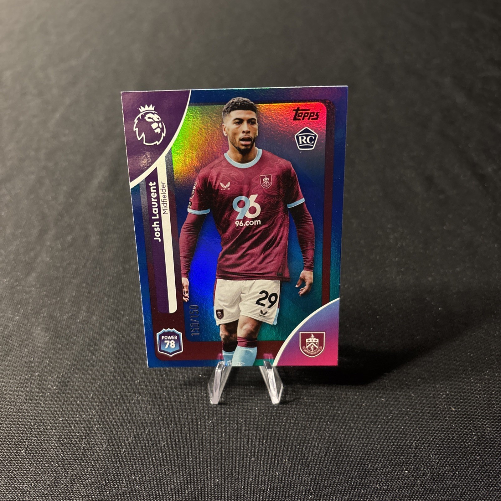 Topps Premier League 2026 Blue Numbered Parallel /150 Josh Laurent Burnley RC for sale on Ebay