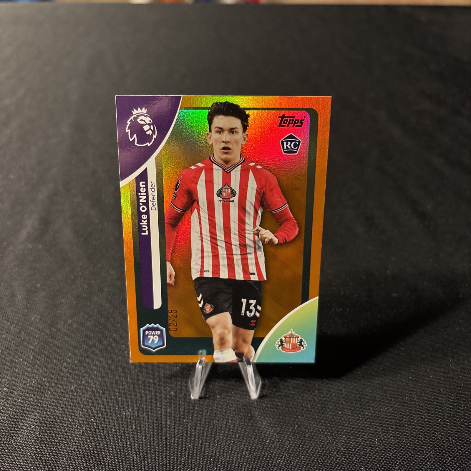 Topps Premier League 25/26 2026 Luke O´Nien  RC Sunderland Orange Parallel /25 for sale on Ebay