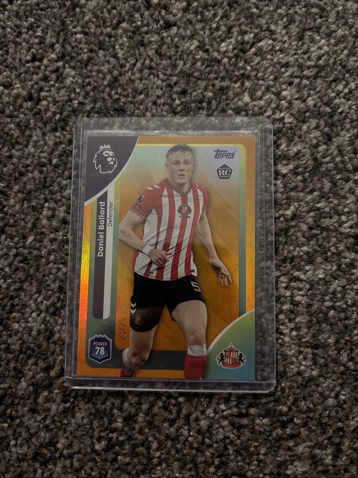 Topps Premier League Sunderland Daniel Ballard Orange Parallel 08/25 Rookie Card for sale on Ebay