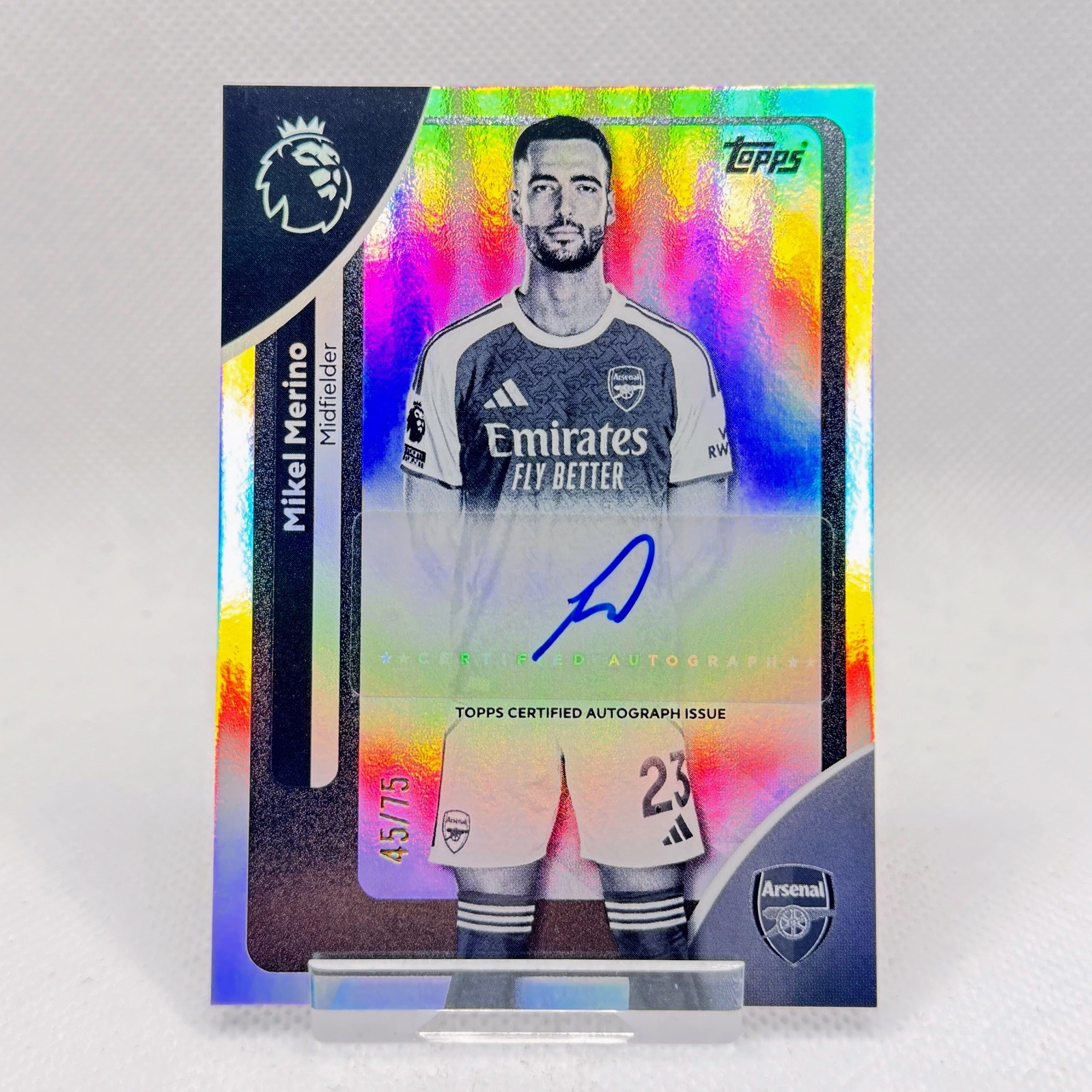2026 Topps Premier League Mikel Merino Black&White Autograph Auto /75 - Arsenal for sale on Ebay