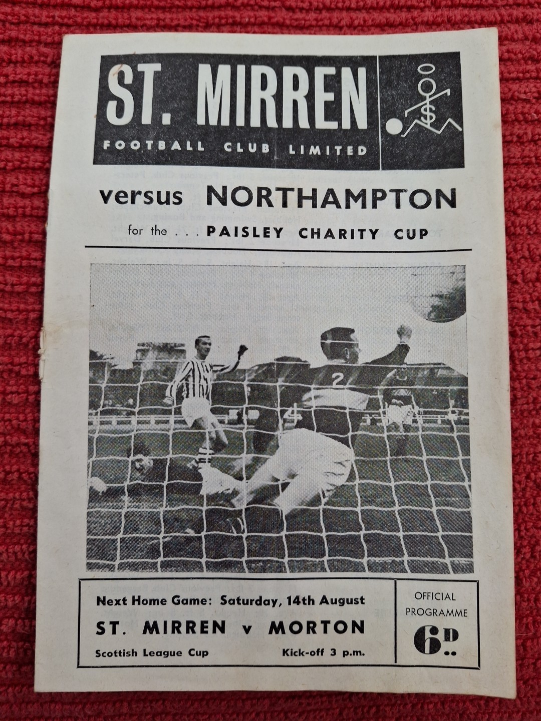 St Mirren v Northampton Town friendly programme.  1965/66 for sale on Ebay