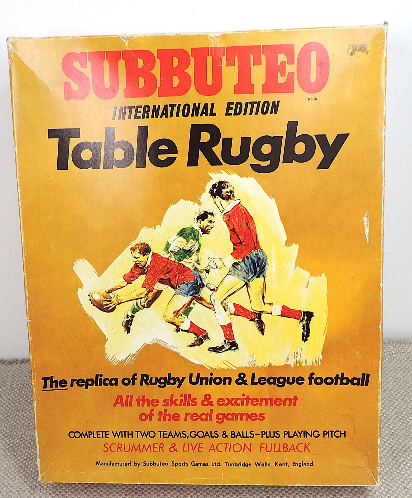 Subbuteo International Edition Table Rugby made in 1971 apart  -Thames Hospice for sale on Ebay