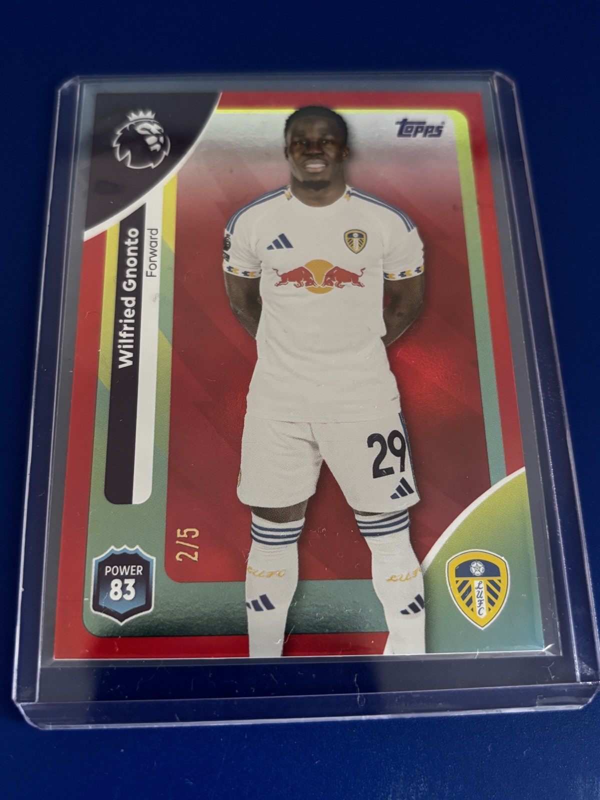 Wilfried Gnonto RARE 2/5 Paralell card Topps - Leeds United for sale on Ebay