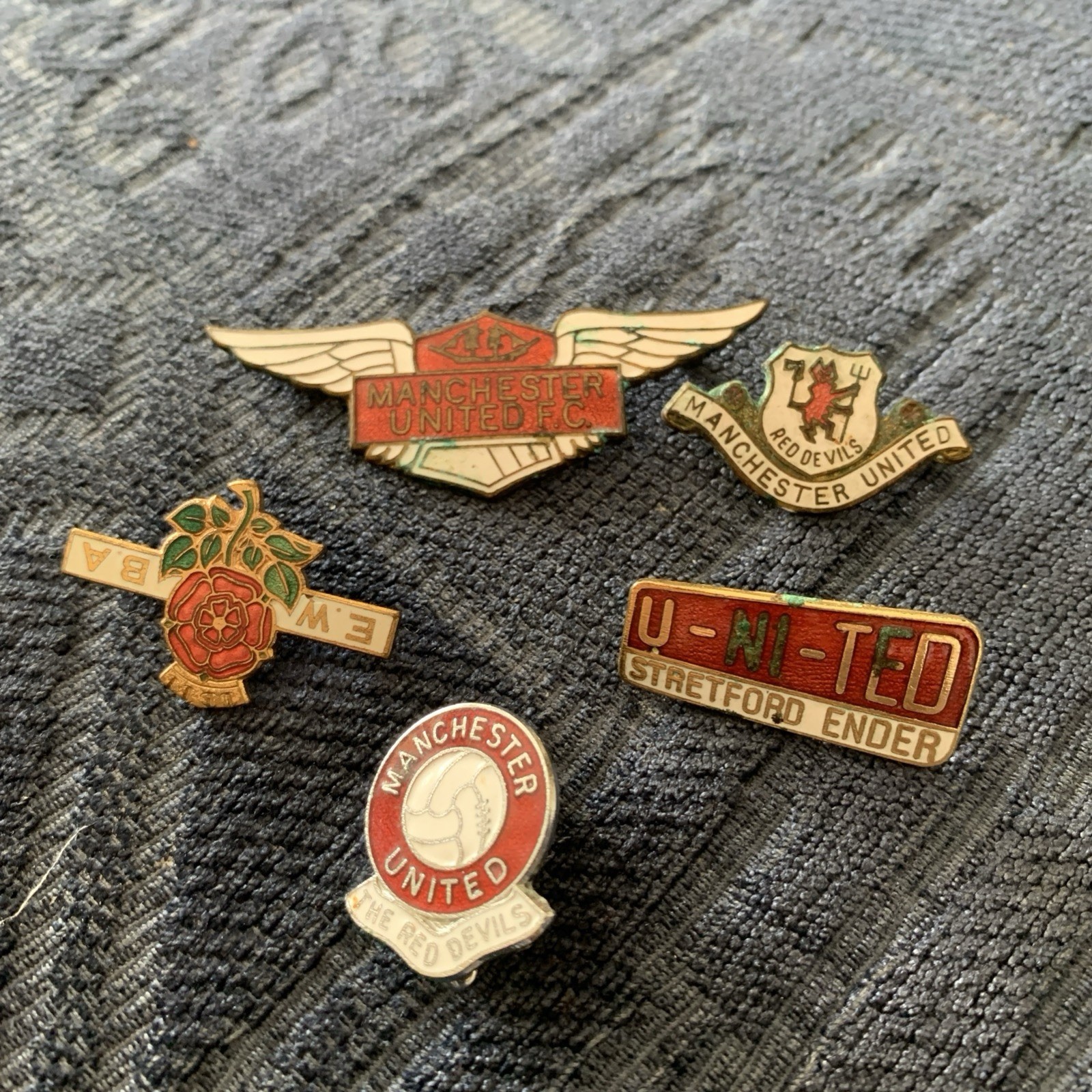 Selection of Football Badges Inc Manchester United Manchester City for sale on Ebay