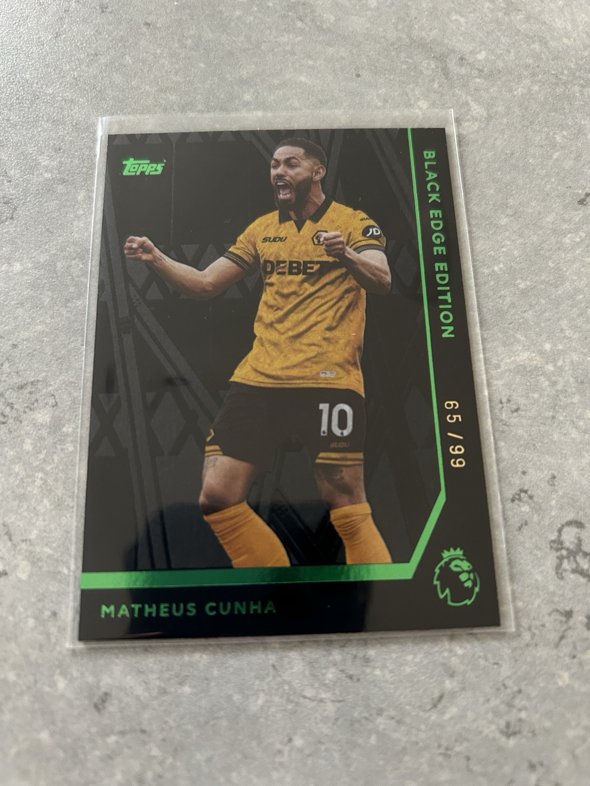 Topps Premier League 2025/26 Matheus Cunha Black Edge Limited Edition /99 Wolves for sale on Ebay