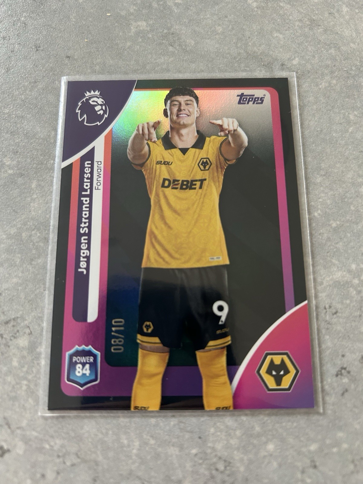 Topps Premier League 2025/2026 Jorgen Strand Larsen 8/10 Wolves Trading Card for sale on Ebay