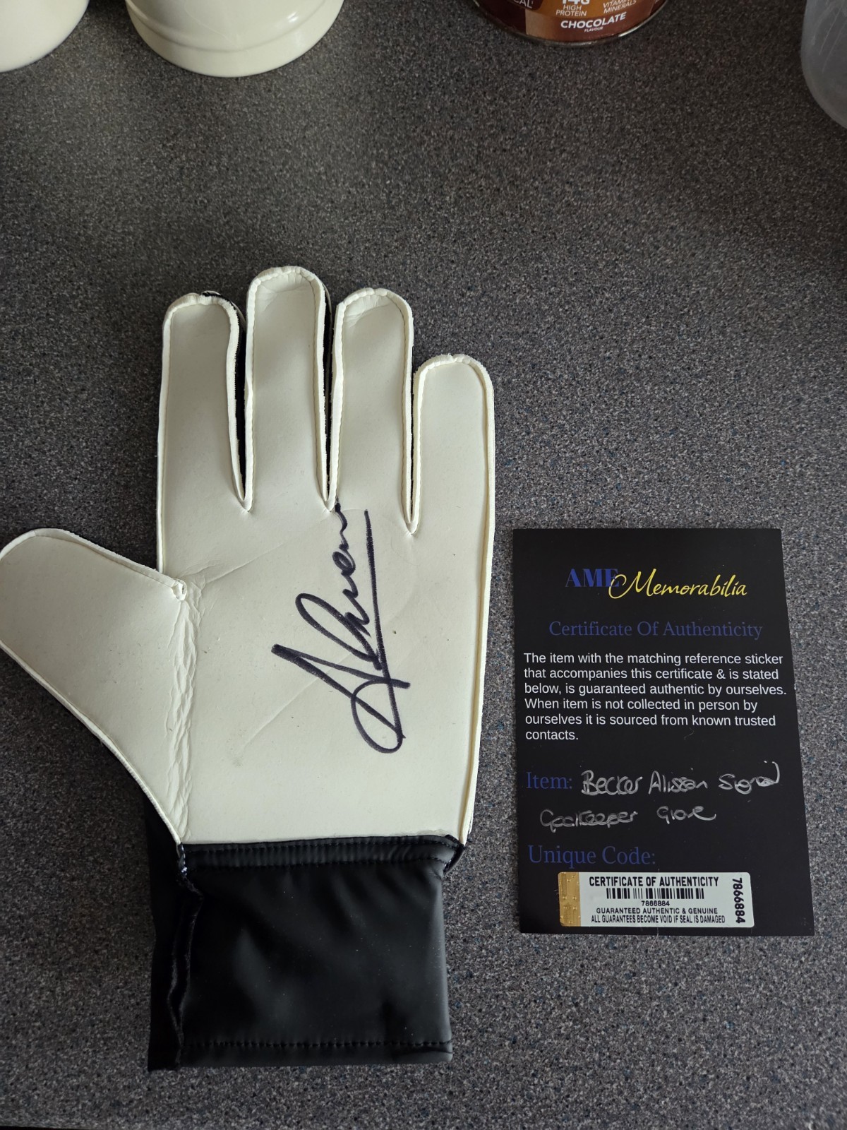 Liverpool Alisson Becker Glove Signed Authentic Autograph for sale on Ebay