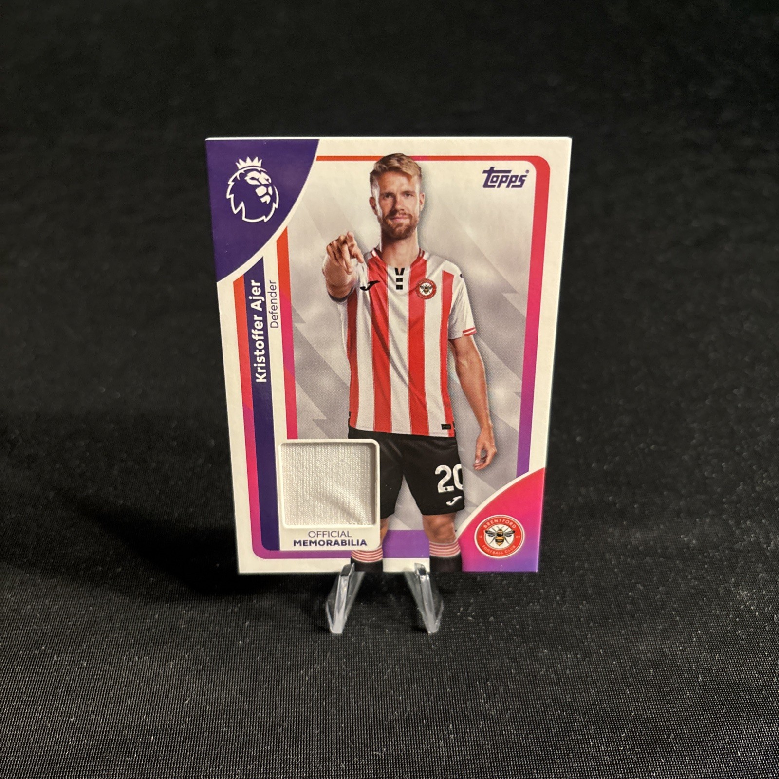 Kristoffer Ajer Player Worn Relic Topps Premier League 2025/2026 Brentford for sale on Ebay