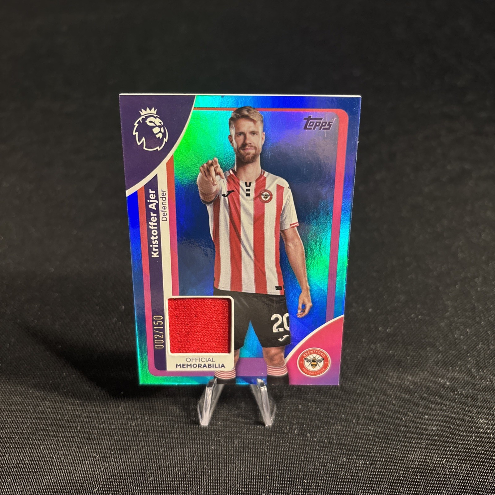 Kristoffer Ajer Player Worn Relic Topps Premier League 2025/2026 Brentford /150 for sale on Ebay