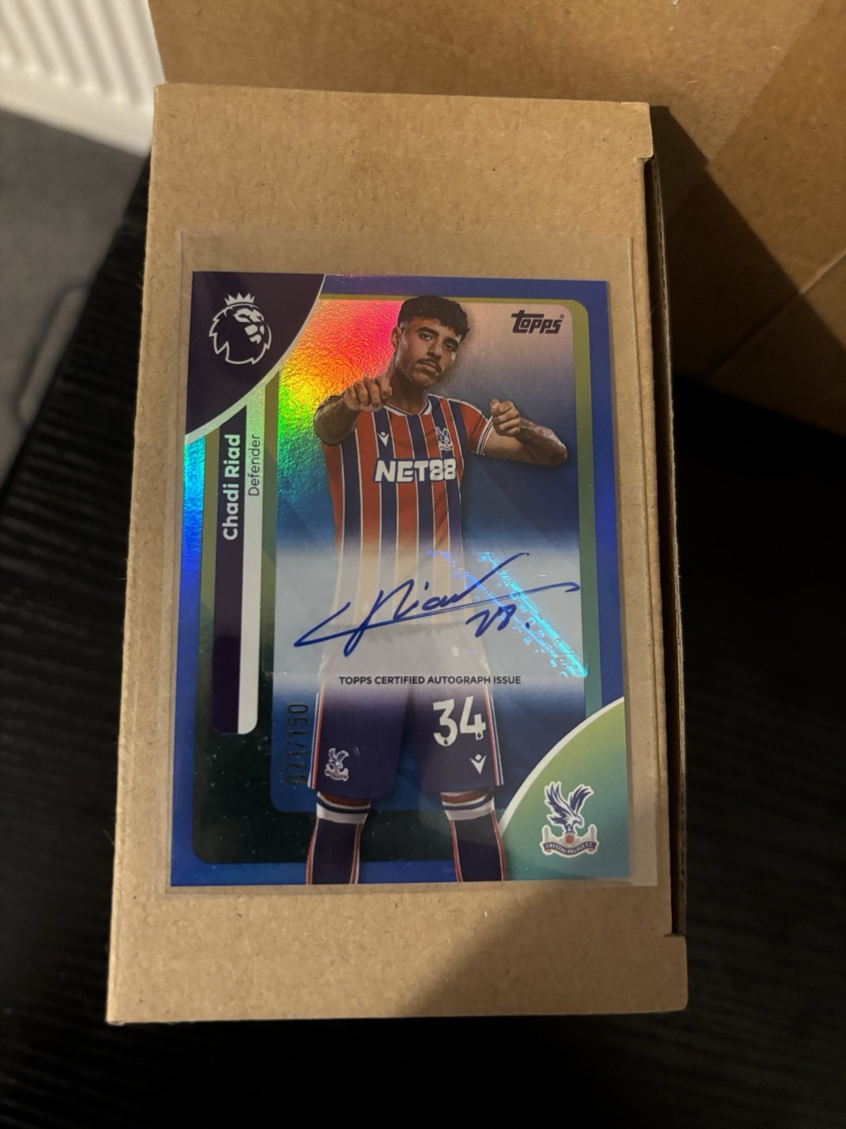 Topps Premier League 2025/2026 Chadi Riad Crystal Palace Auto 71/150 for sale on Ebay