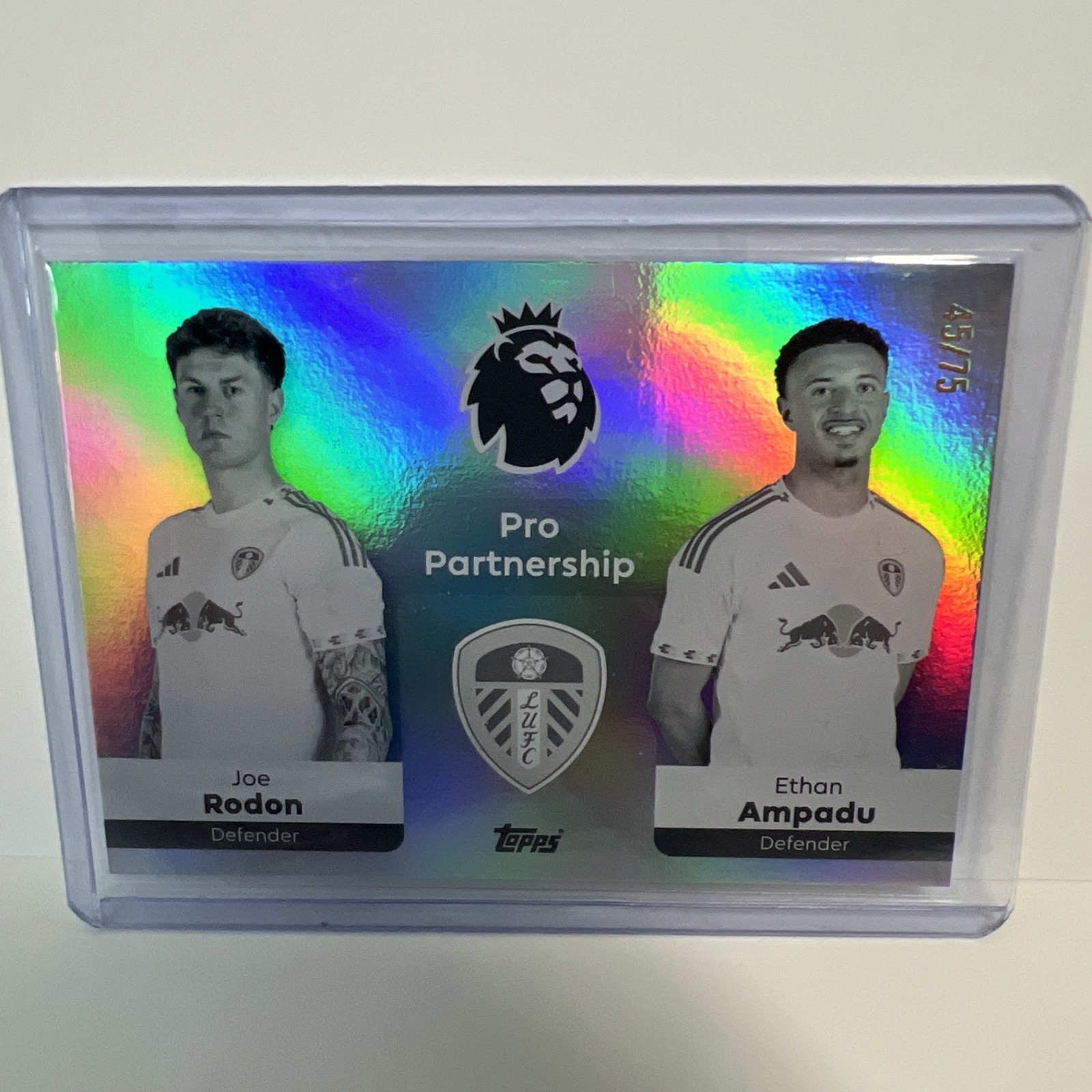 Topps Premier league 26 Leeds Pro Partnership 45/75 Parallel for sale on Ebay