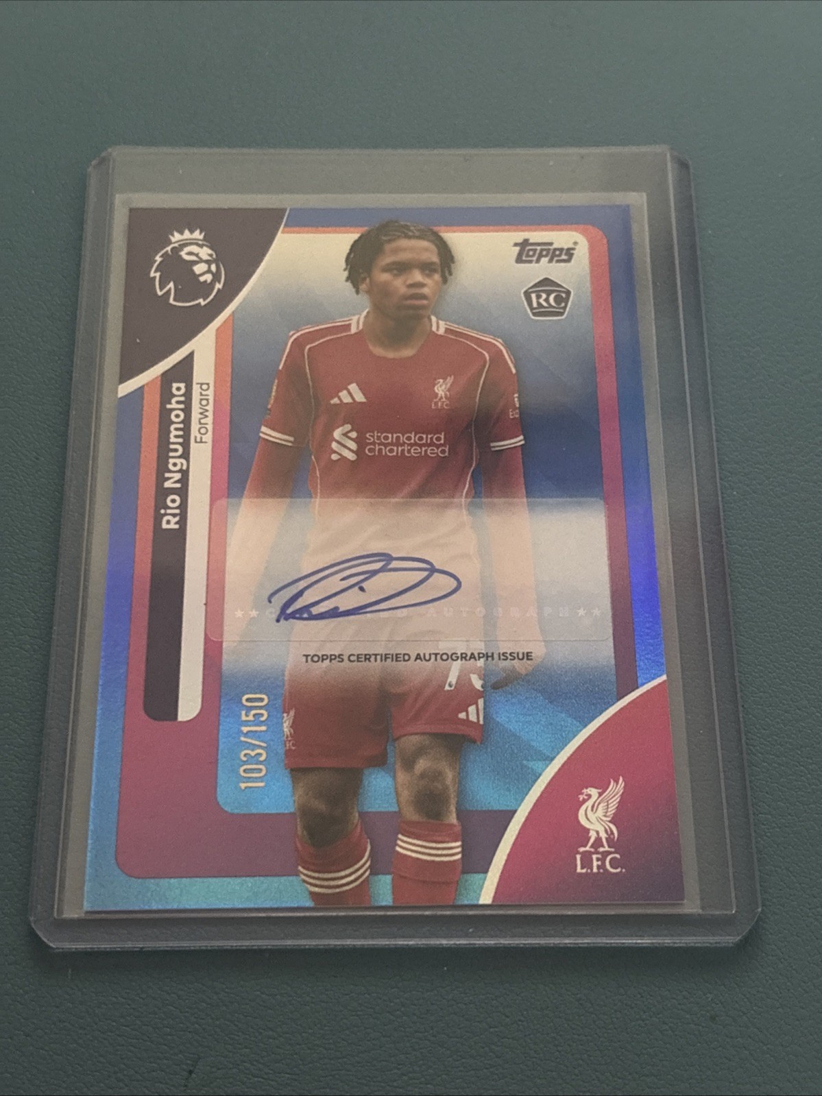 Topps Premier League 2025/2026 Rio Ngumoha Auto 103/150 Liverpool FC Rookie for sale on Ebay