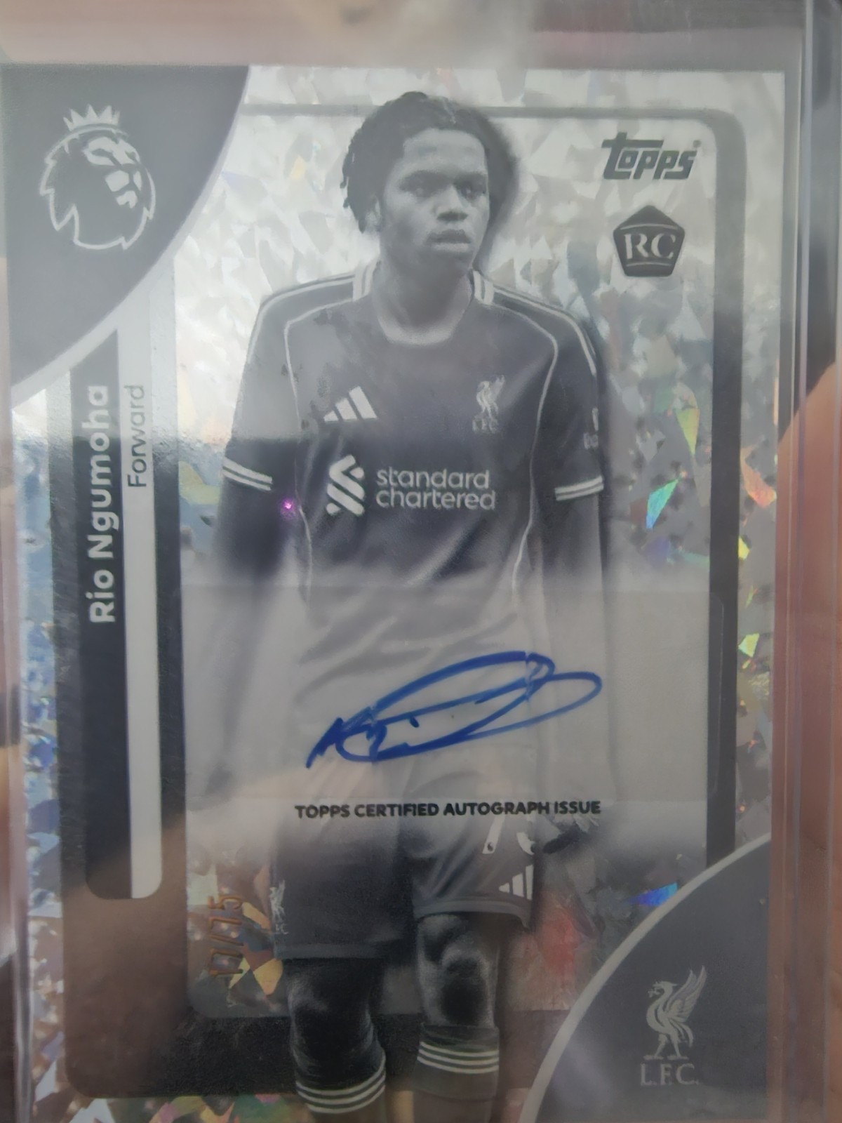 Rio Ngamoha Numbered Auto 17/75 Topps Premier League Liverpool Rookie Card for sale on Ebay