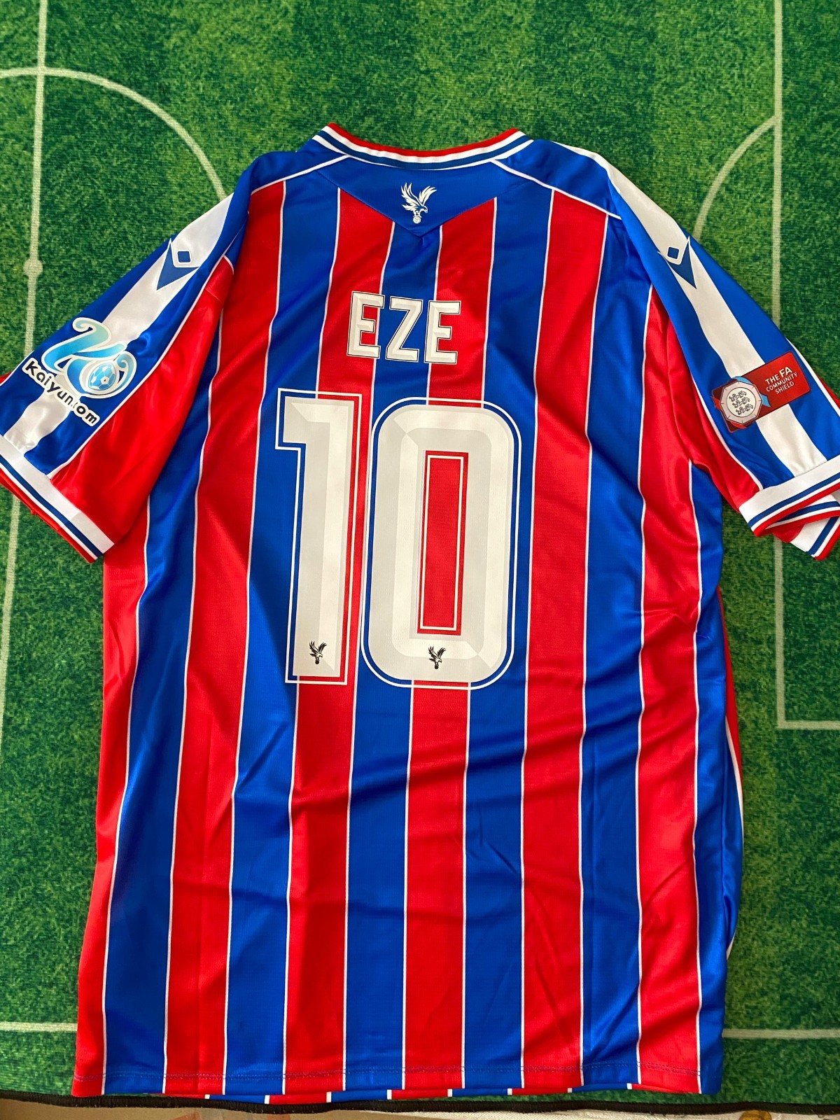 Crystal Palace Community Shield top Size XL eberechi eze number 10 for sale on Ebay