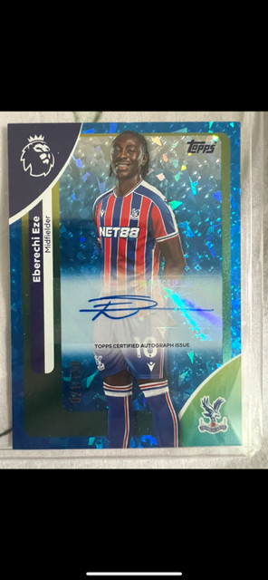 Topps Premier League 2026 Eberechi Eze Crystal Palace Numbered Auto 021/150 for sale on Ebay