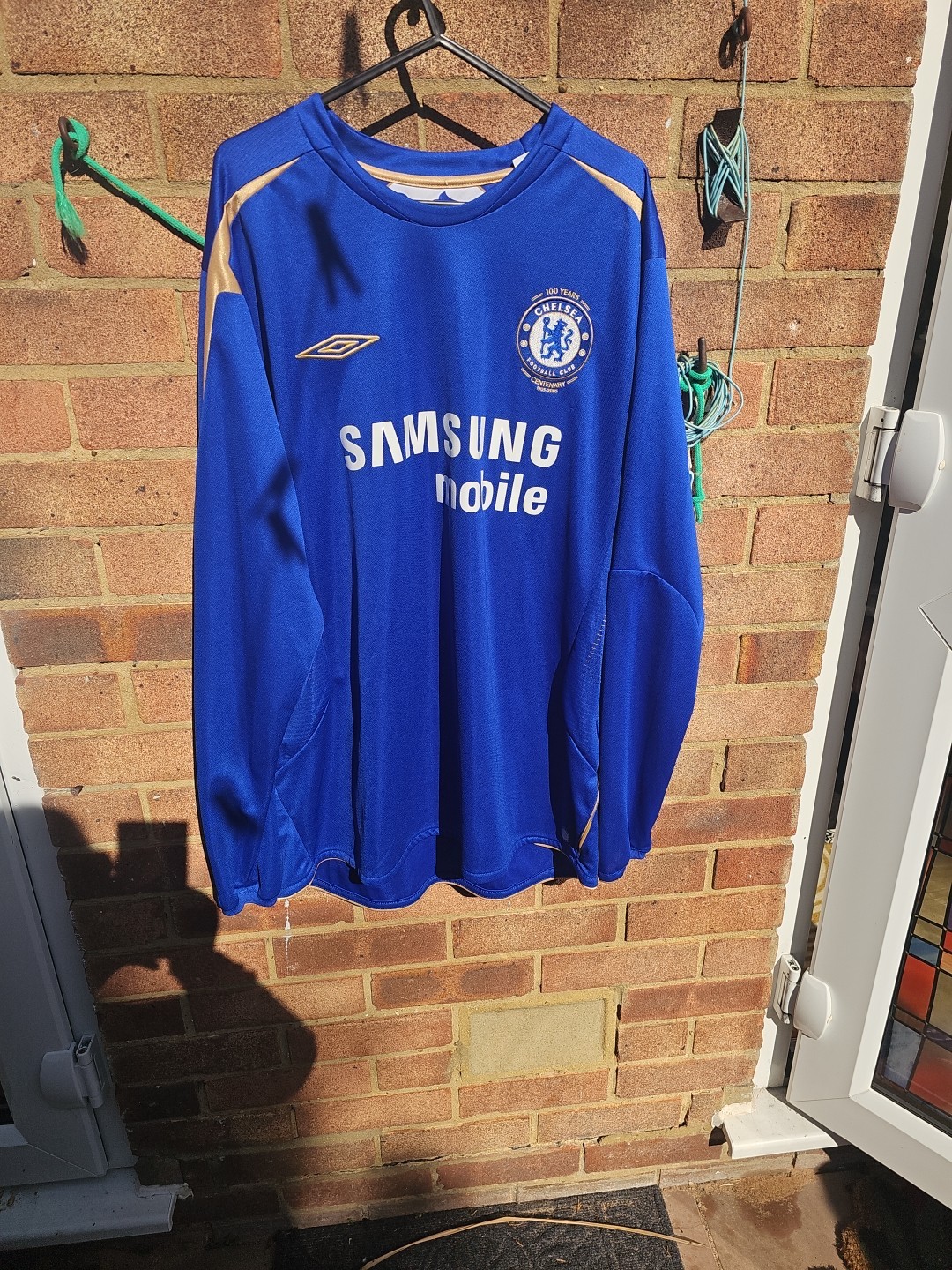Chelsea Size XL 2005 Long Sleeves Football Shirt Centenary 100 Year Anniversary for sale on Ebay