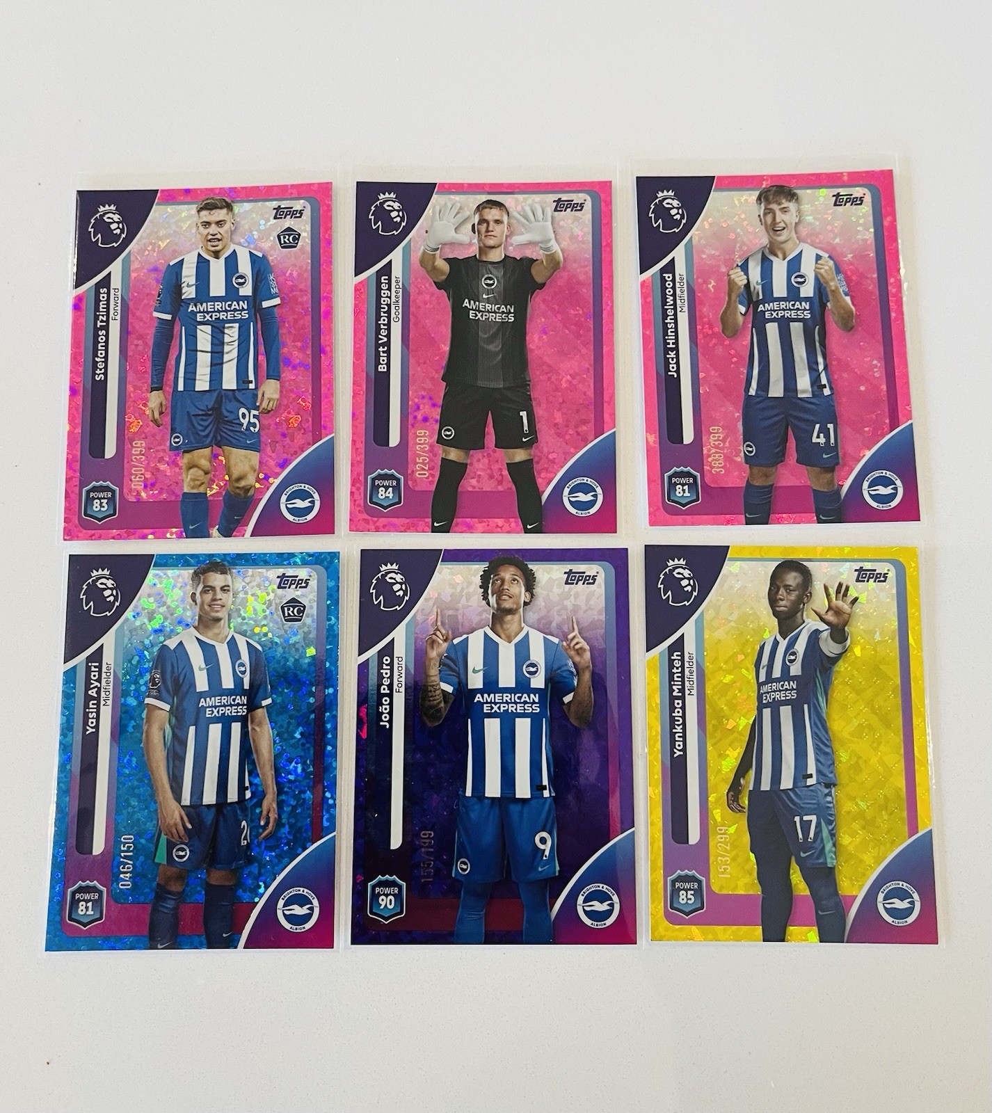 Topps Premier League 2026  Brighton Autograph & Numbered Parallel Bundle X 6 for sale on Ebay