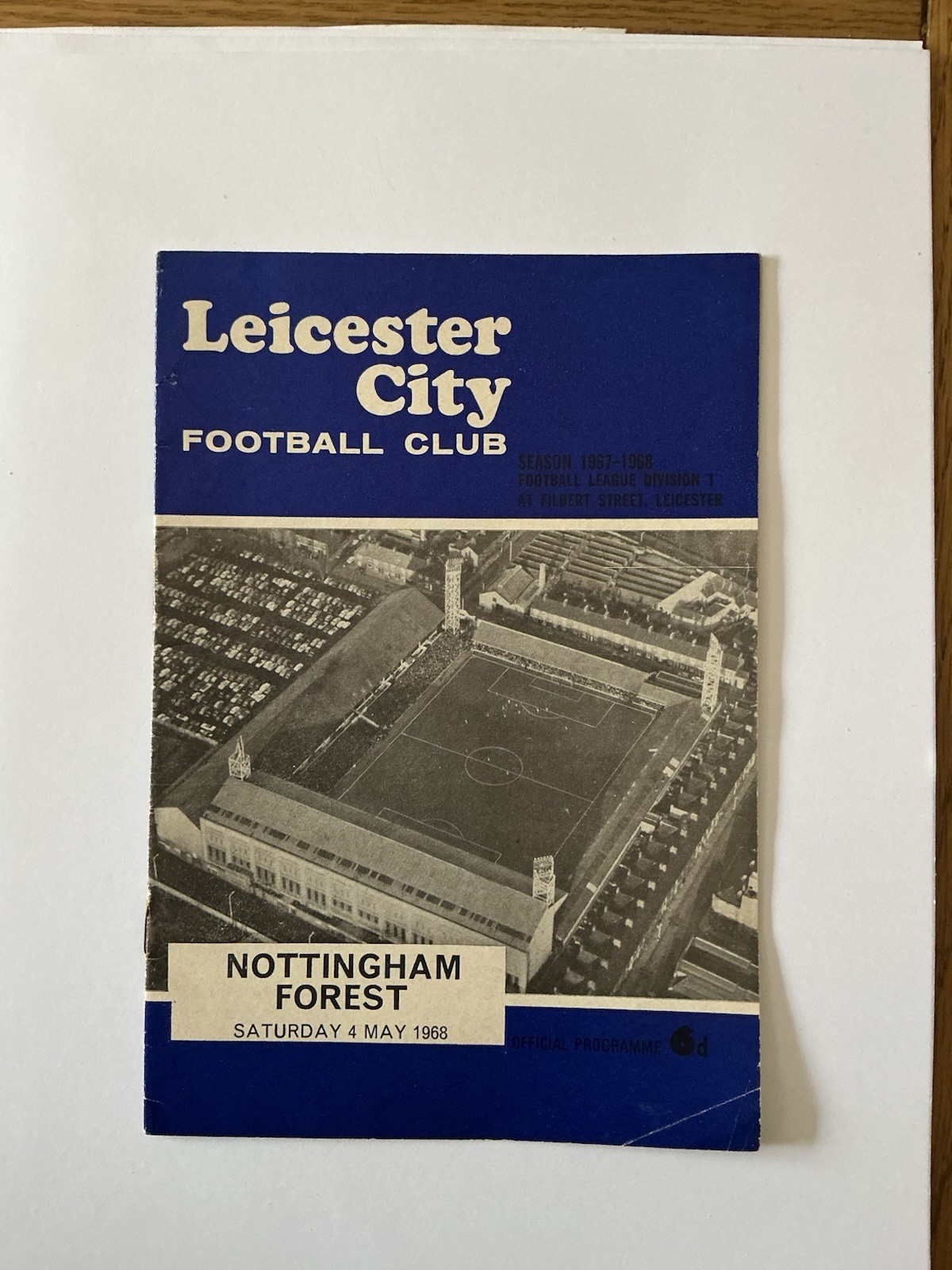 LEICESTER CITY v NOTTINGHAM FOREST 1967/8 Signed By 4 Leicester Players. for sale on Ebay