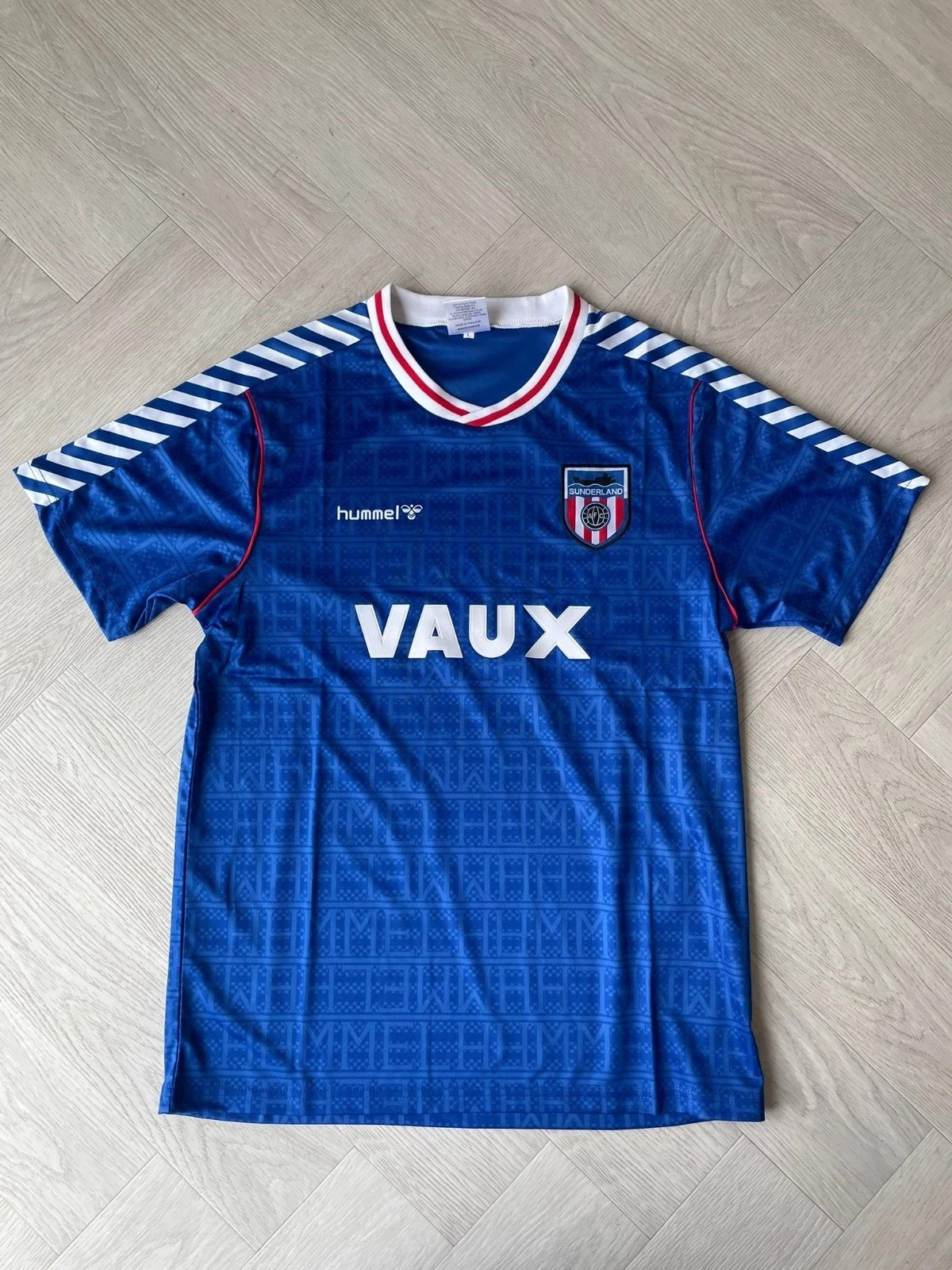 Sunderland AFC 1989-91 Away Shirt - Large Retro Replica Blue 89/90 90/91 for sale on Ebay