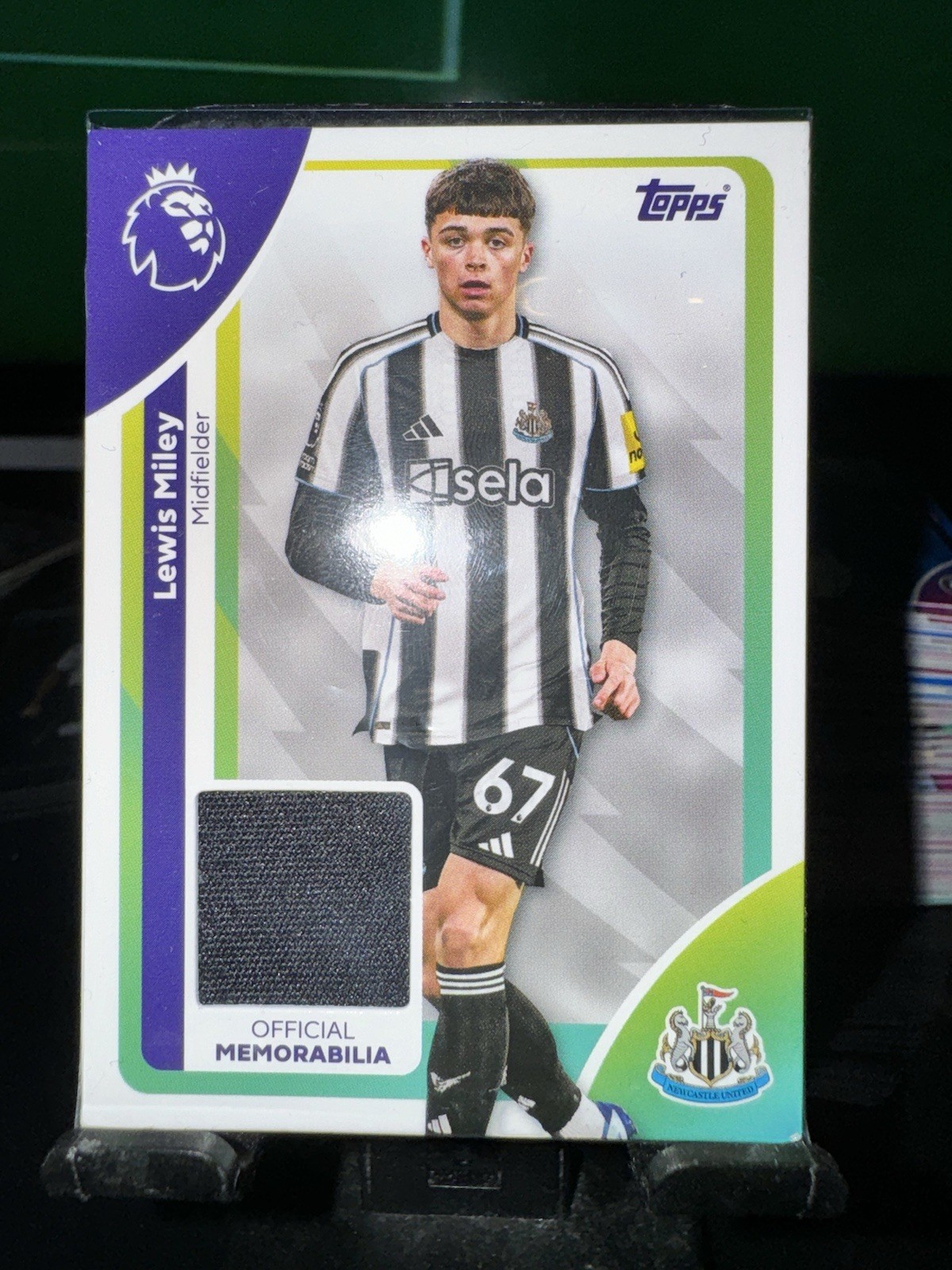 Lewis Miley Relic Match Worn Topps 2026 Newcastle  for sale on Ebay